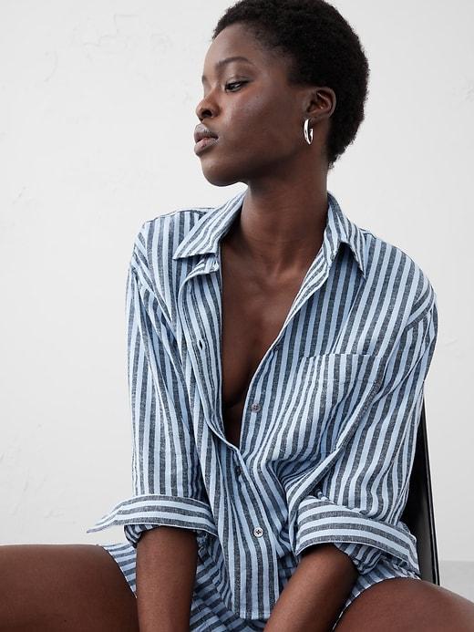 Boxy Button-Down Shirt Product Image