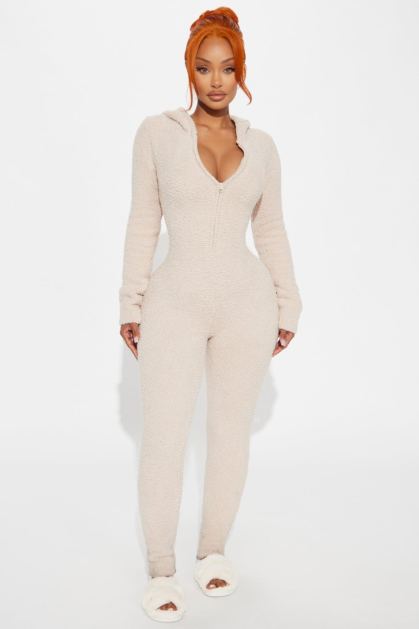 Cozy Era Jumpsuit - Taupe Product Image