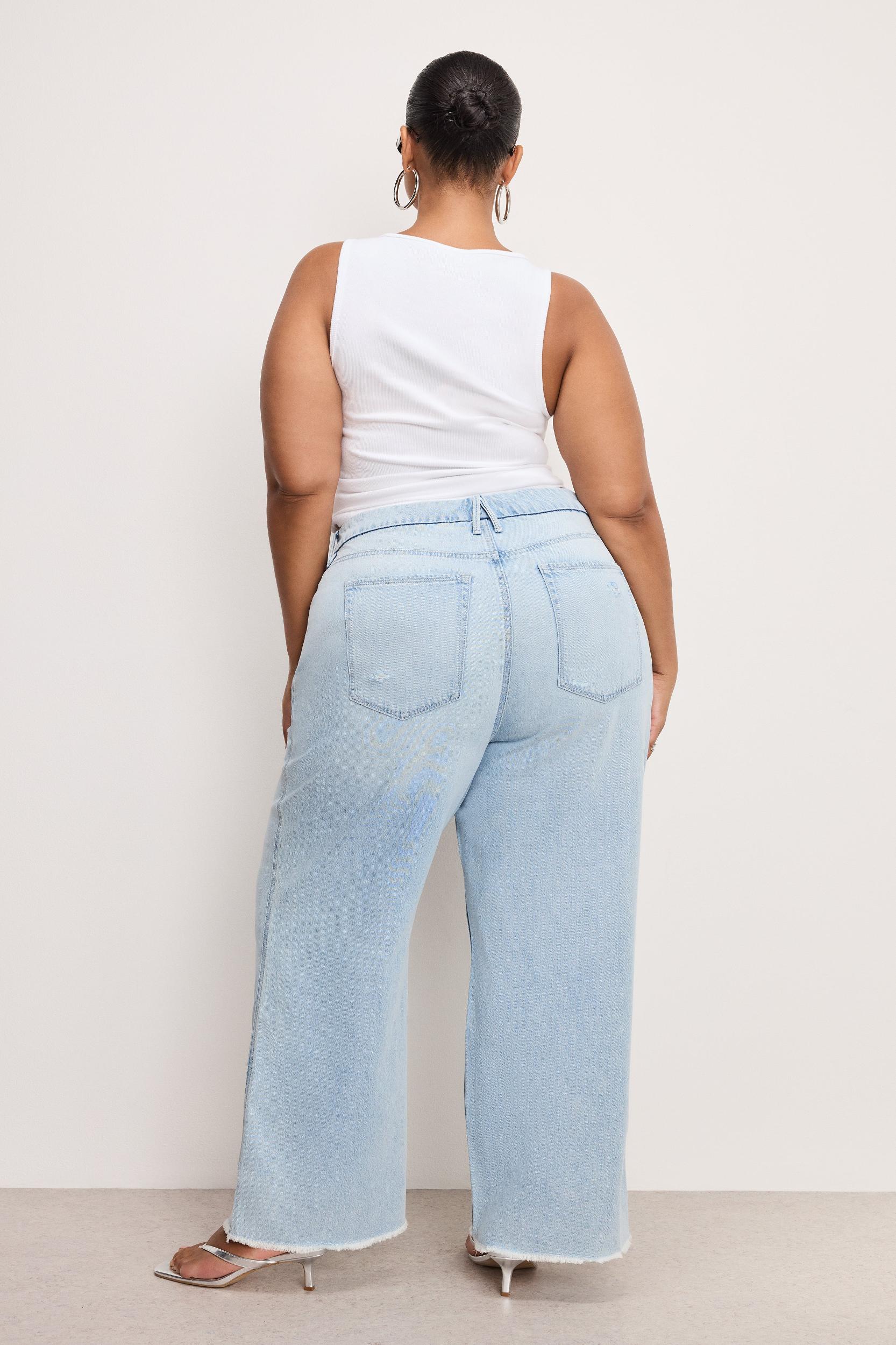 WEIGHTLESS GOOD SKATE WIDE CROPPED JEANS | INDIGO959 Product Image