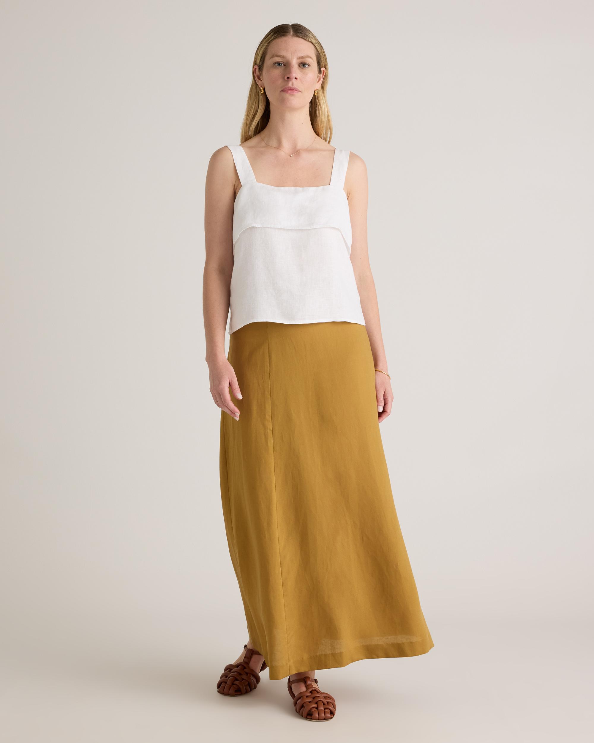 Quince | Women's 100% European Linen Square Neck Tank Top Product Image