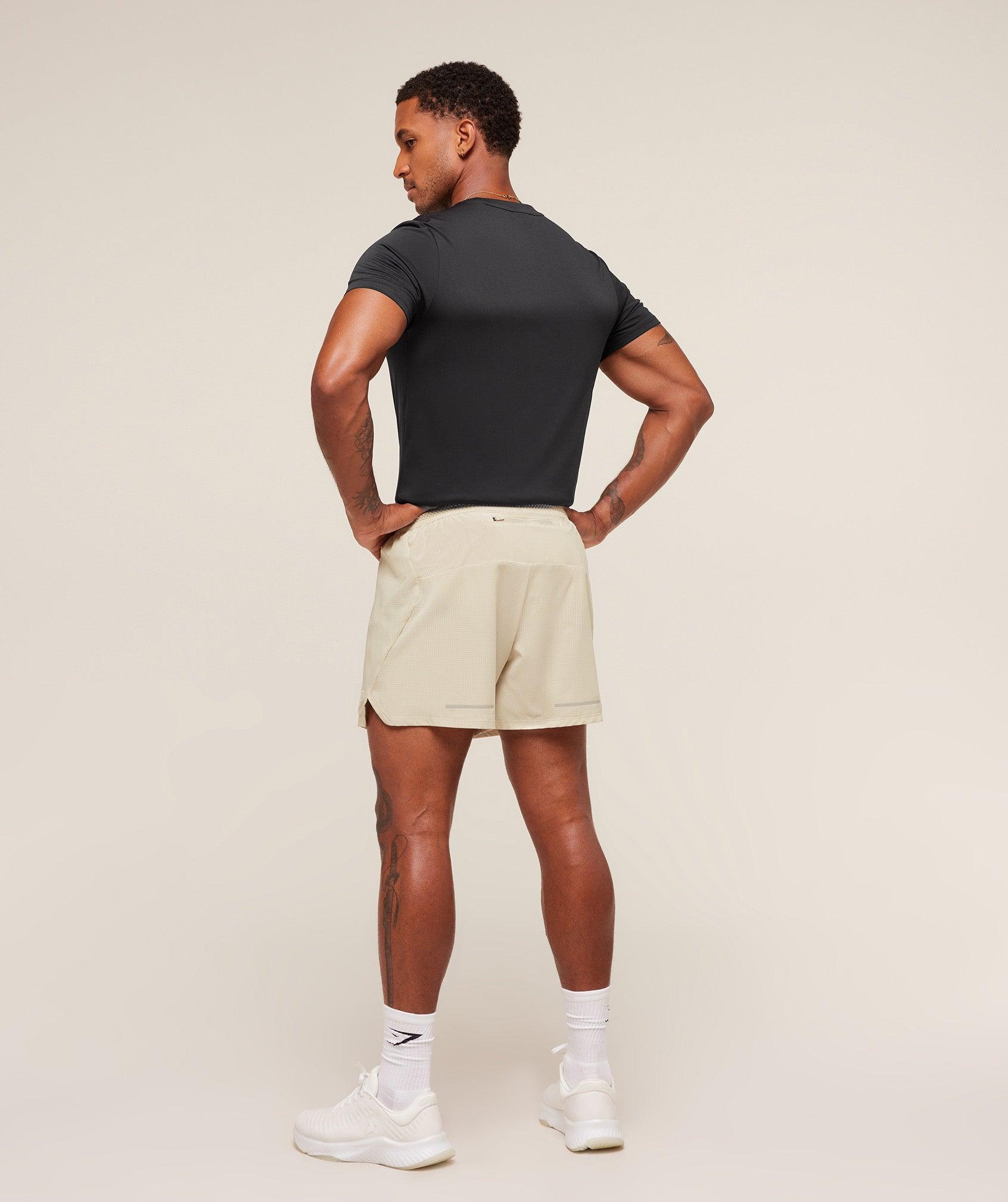 Gymshark Running Short 5" - Pebble Grey Male Product Image