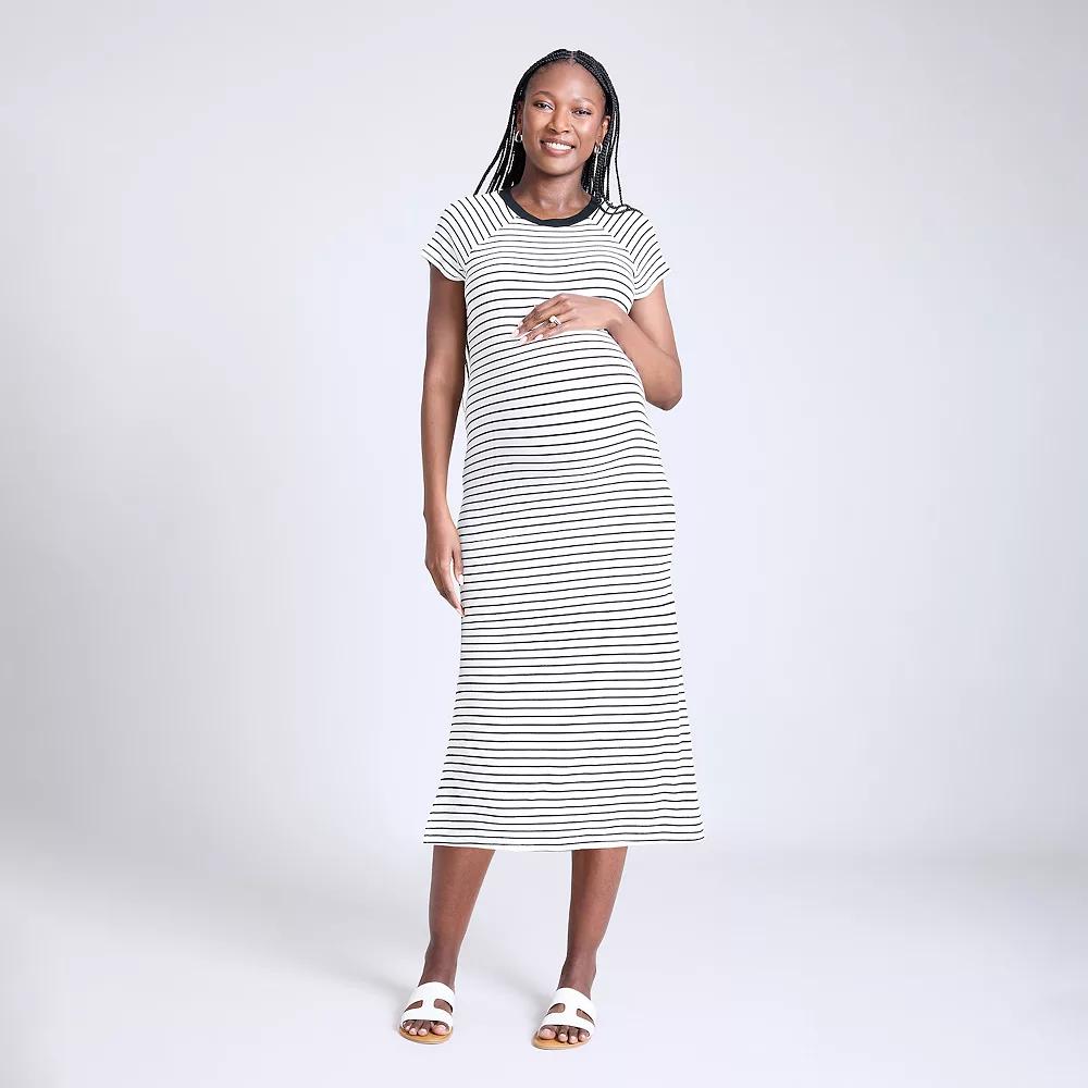 Maternity Motherhood® Ribbed Raglan Midi Dress, Women's,  Product Image