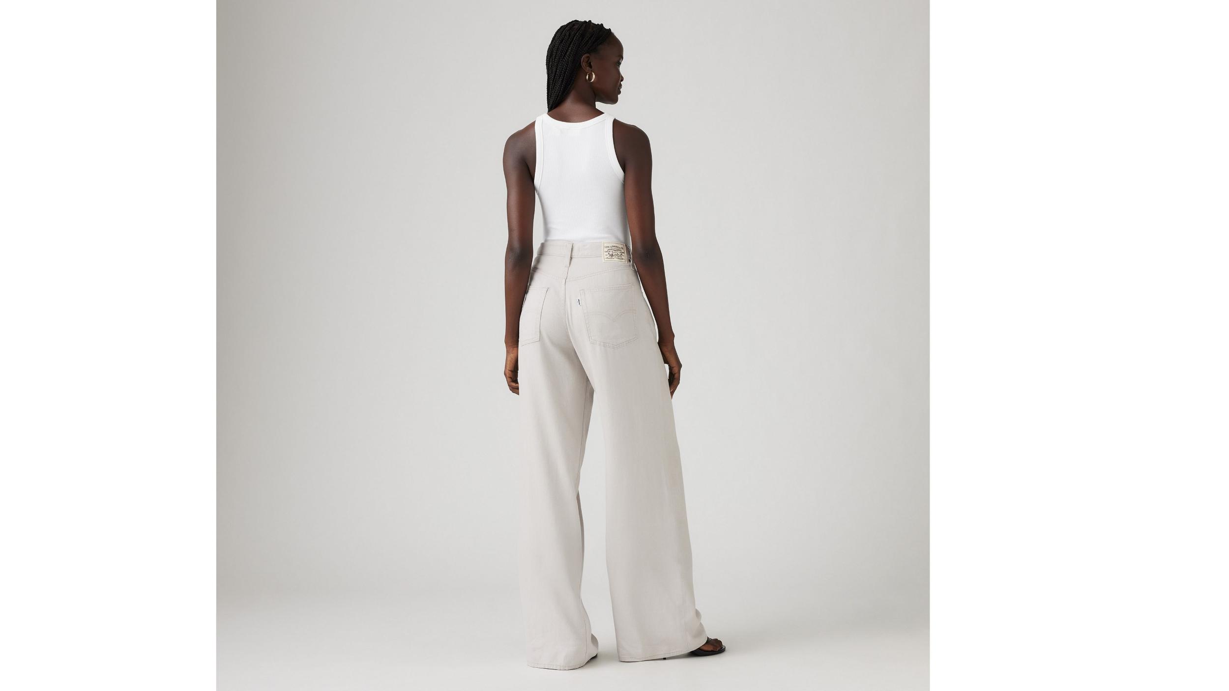 XL Baggy Straight Linen Blend Women's Pants Product Image