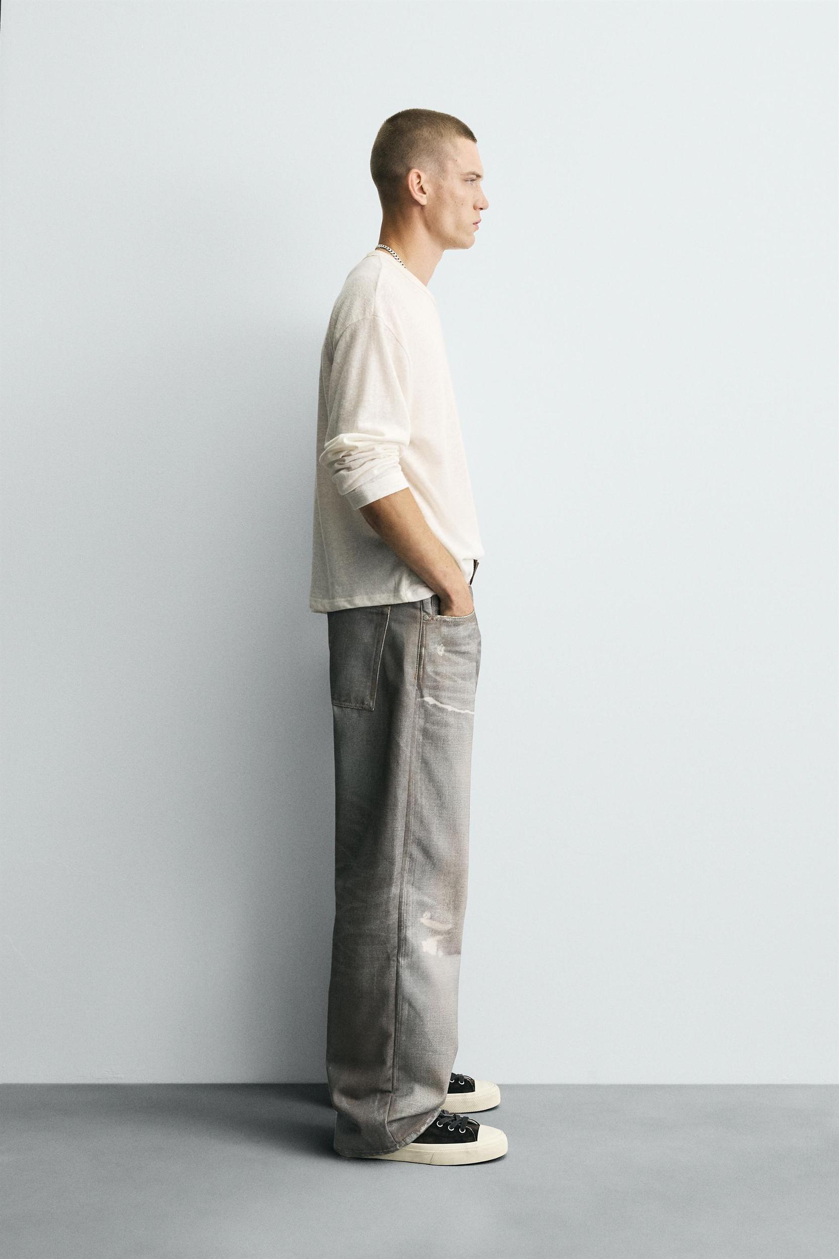PRINTED BAGGY FIT JEANS Product Image