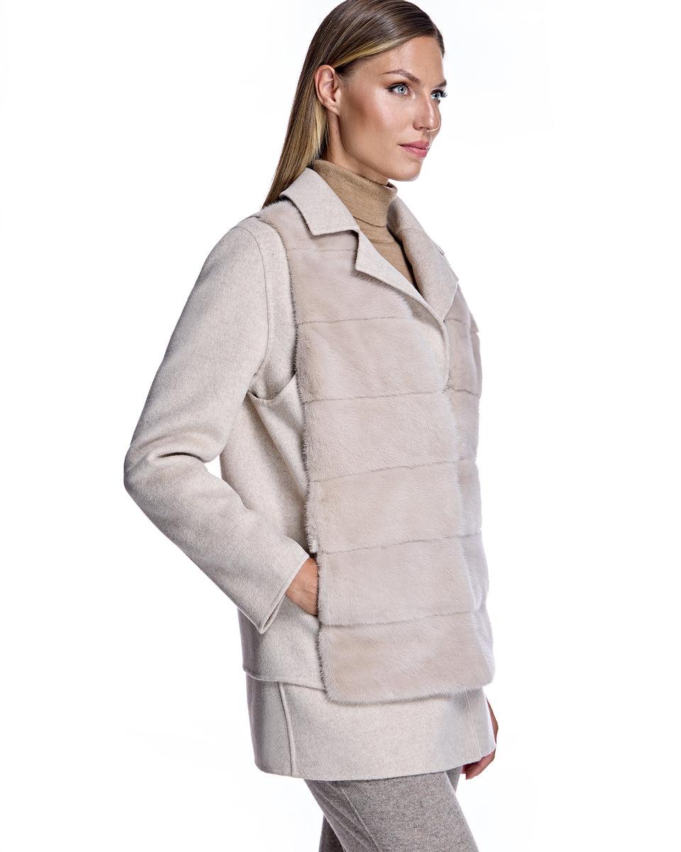 Maximilian Wool Jacket with Mink Vest Product Image