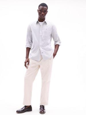 Regular Fit Stripe Stretch Poplin Shirt Product Image