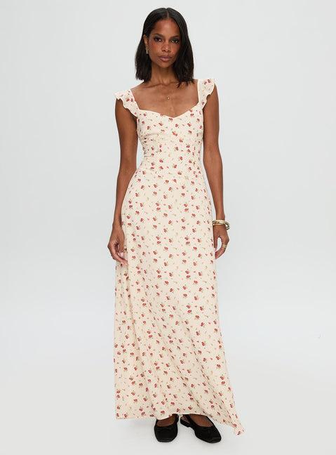 Maryana Maxi Dress Cream / Multi Product Image