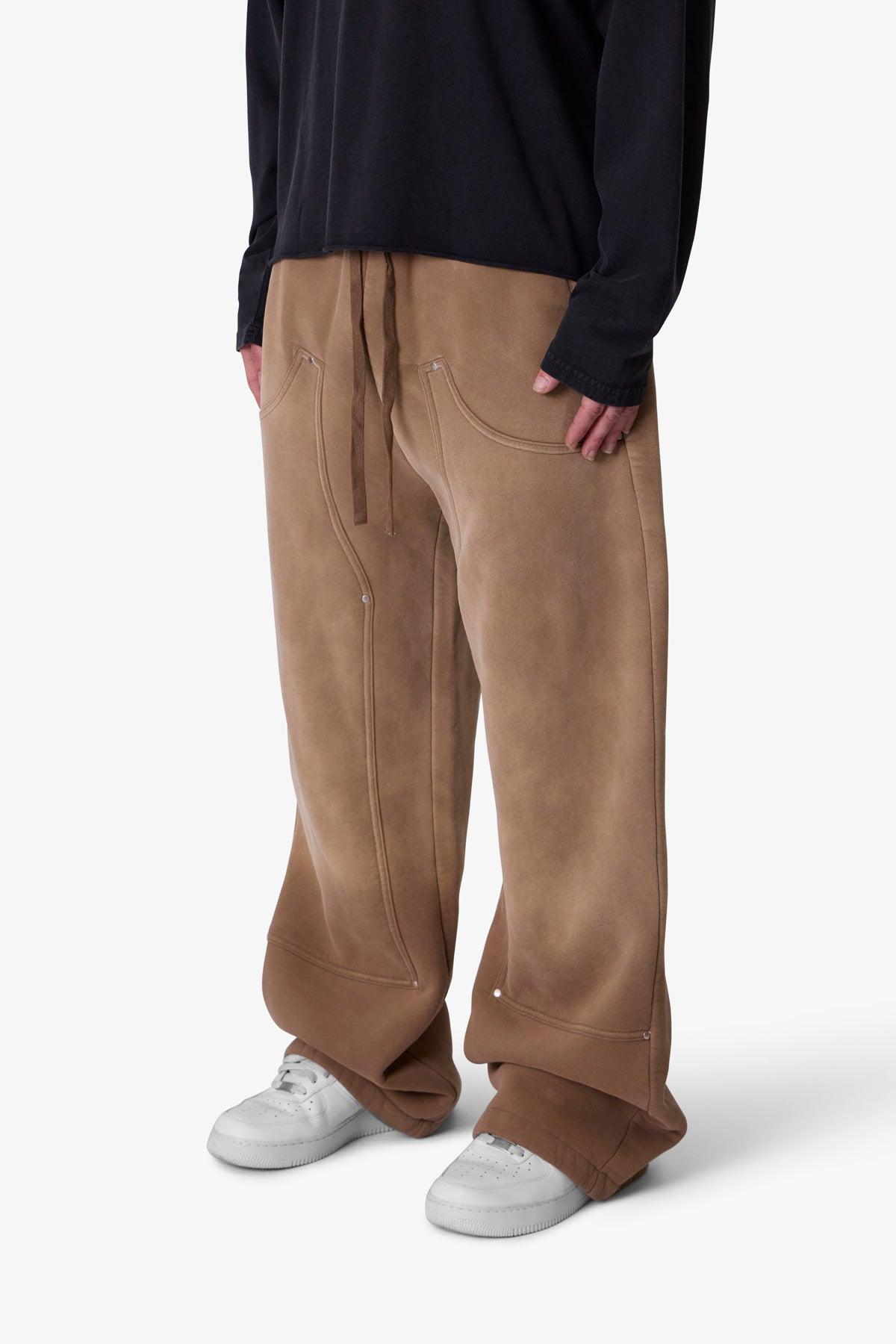 West Double Knee Sweatpants - Tan Product Image
