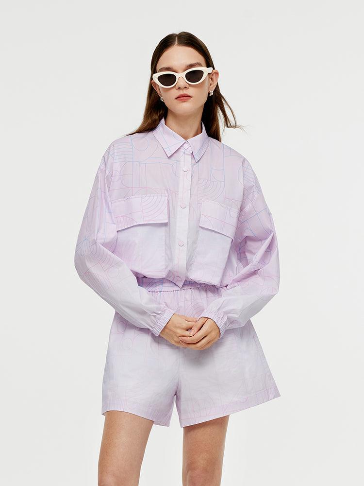 GOELIA X CHRISTINE PHUNG Crop Jacket And Shorts Two-Piece Set Product Image