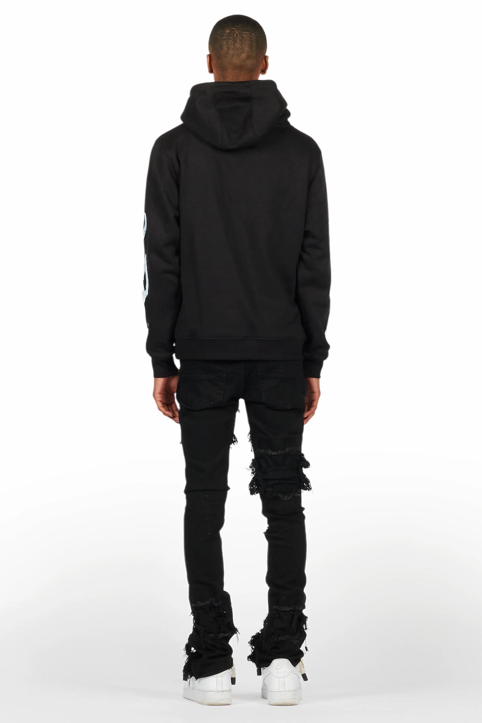 Amos Black Hoodie/Stacked Jean Bundle Male Product Image