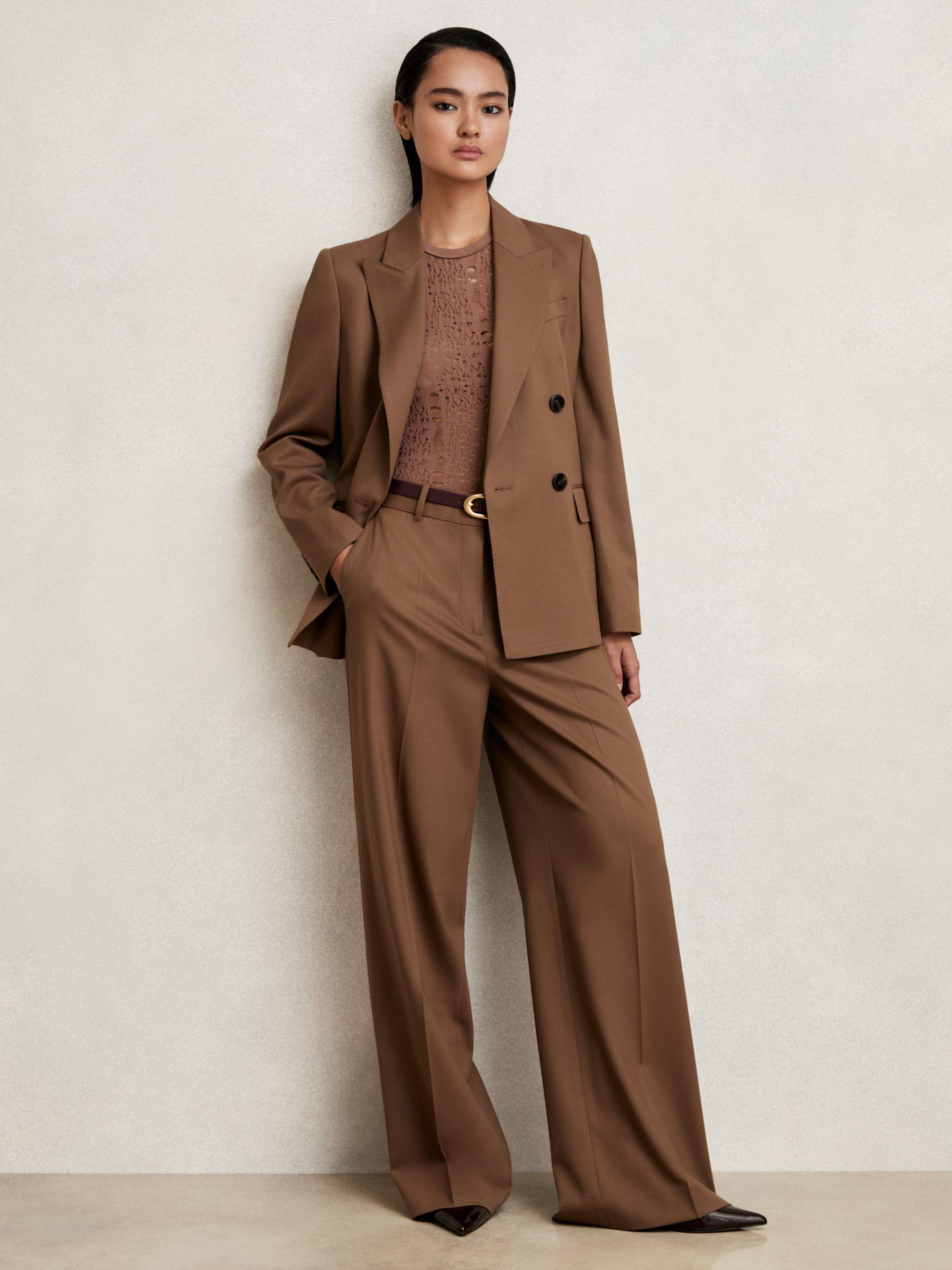 Petite Printed Ruffle Trim Maxi Dress in Cream/Red Product Image