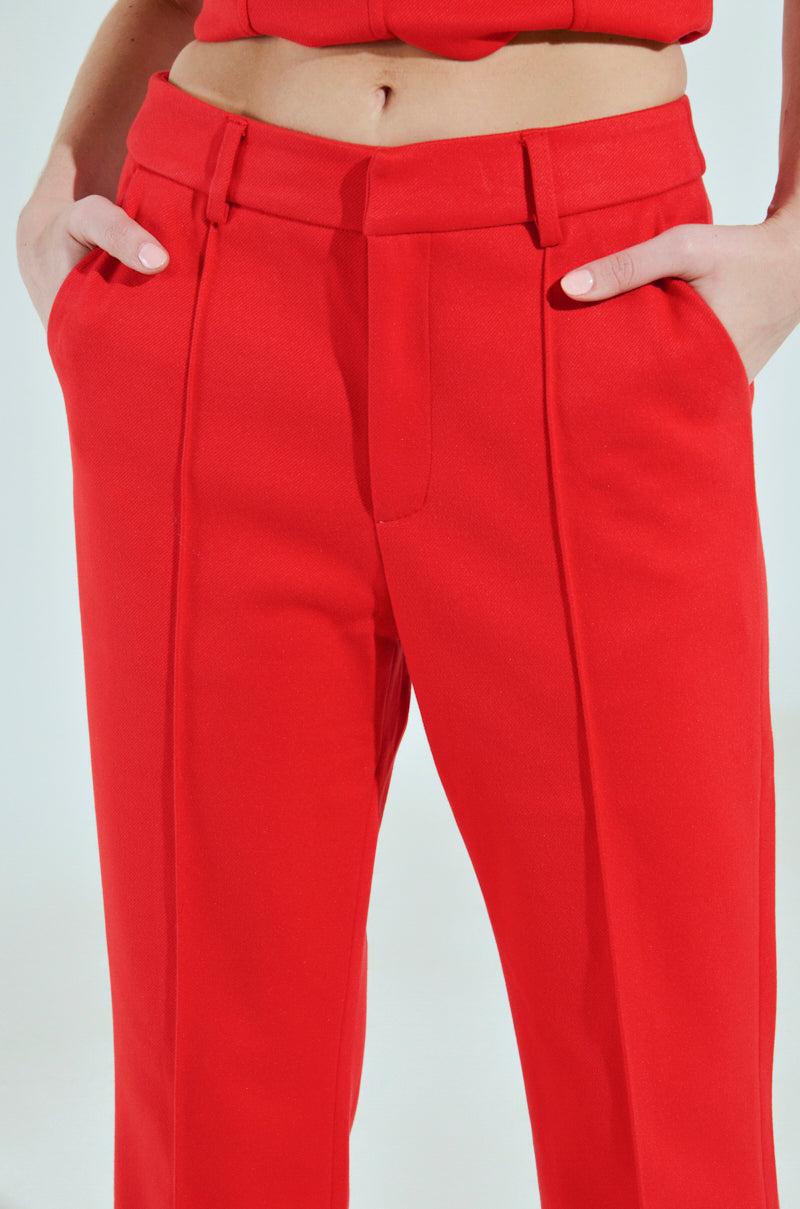 BUSINESS CASUAL TROUSER IN RED Product Image
