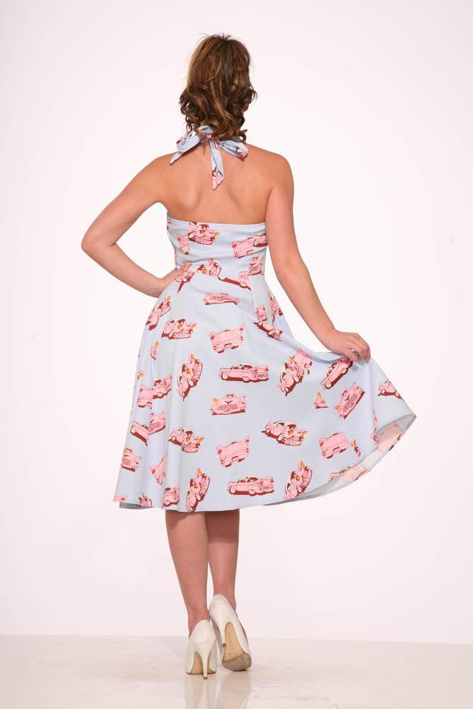 Car Hop Halter Swing Dress Product Image