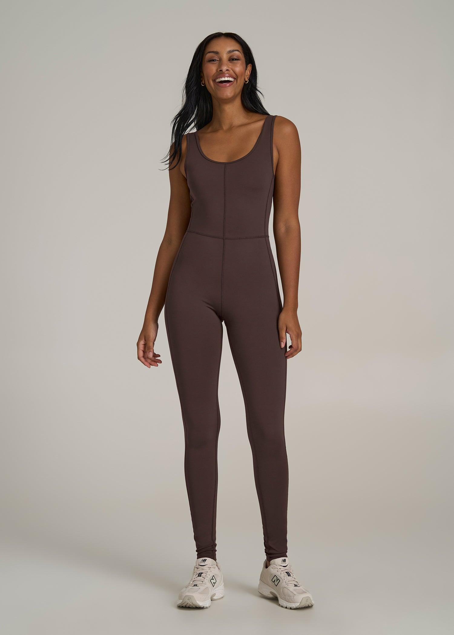Balance Scoop Neck Jumpsuit for Tall Women in Espresso Female Product Image