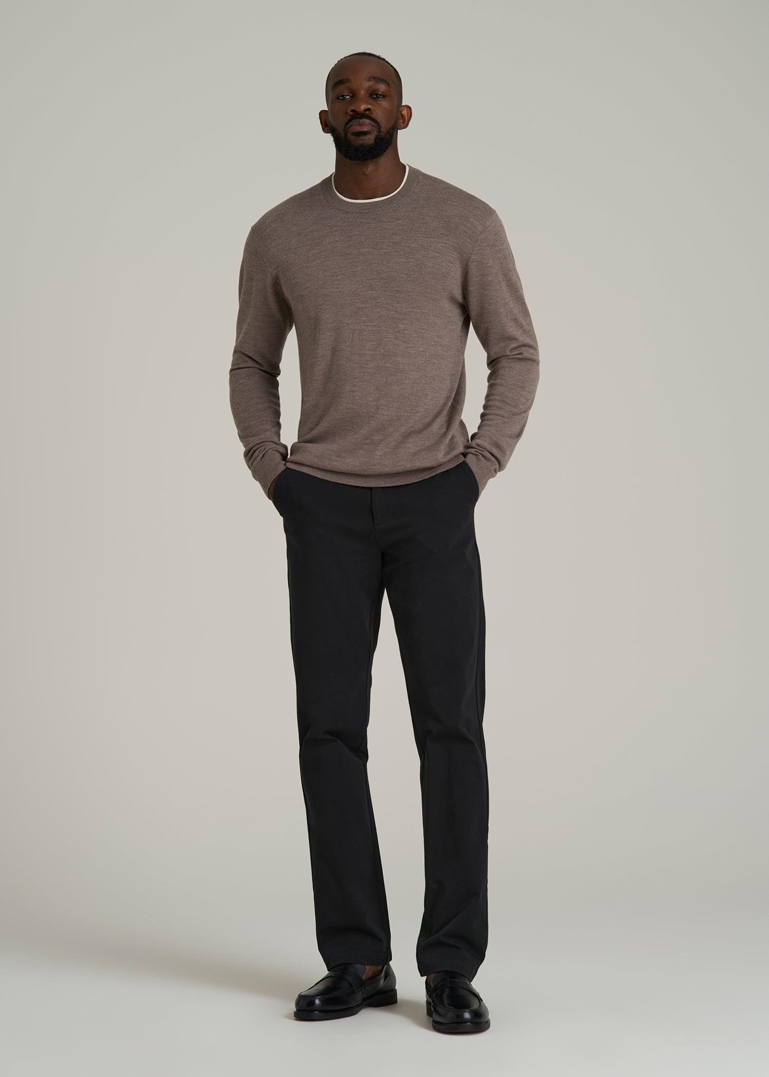 4 Way Stretch Commuter TAPERED Chino Pants for Tall Men in Black Male Product Image