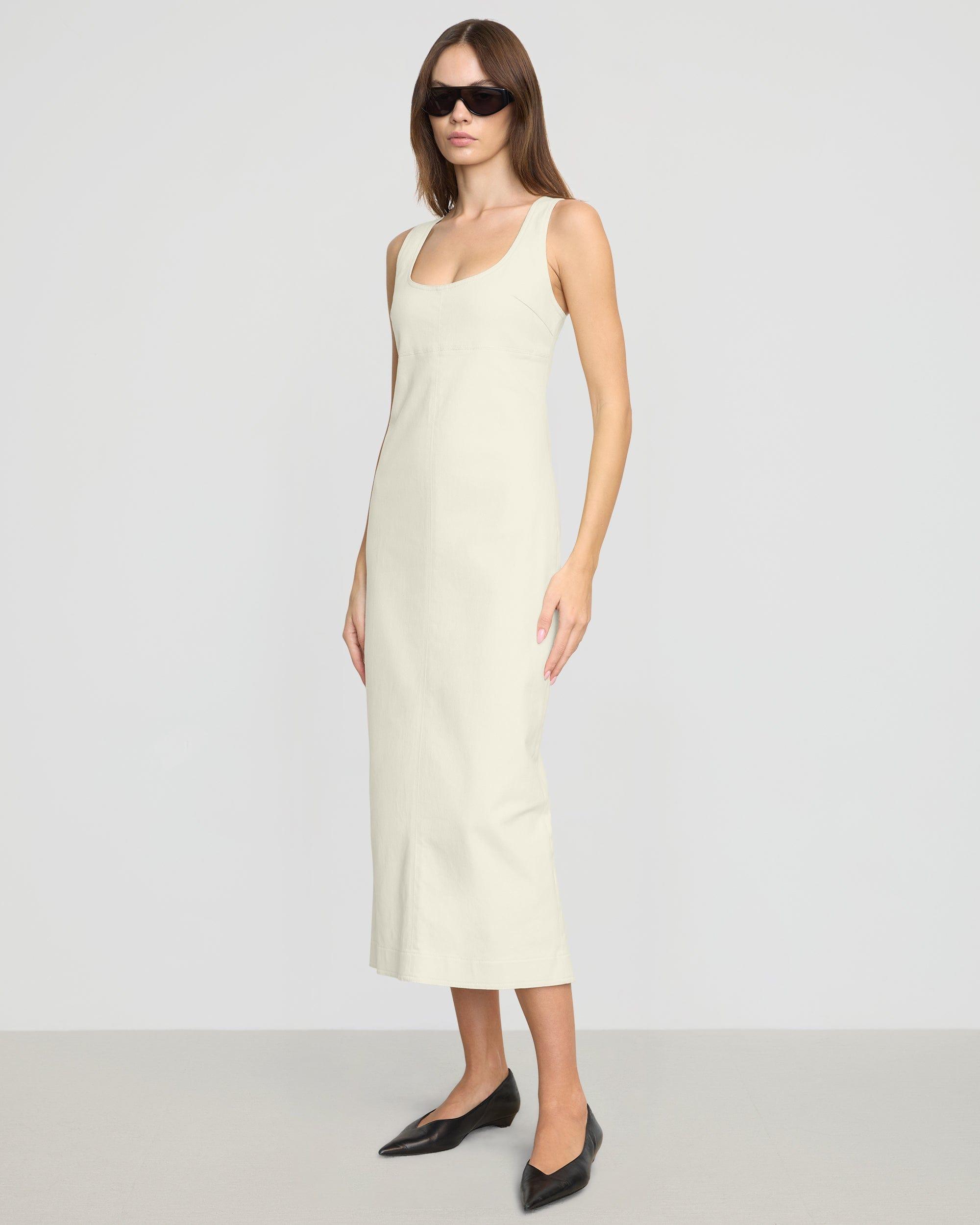 Mona Cotton Twill Scoop-Neck Dress Product Image