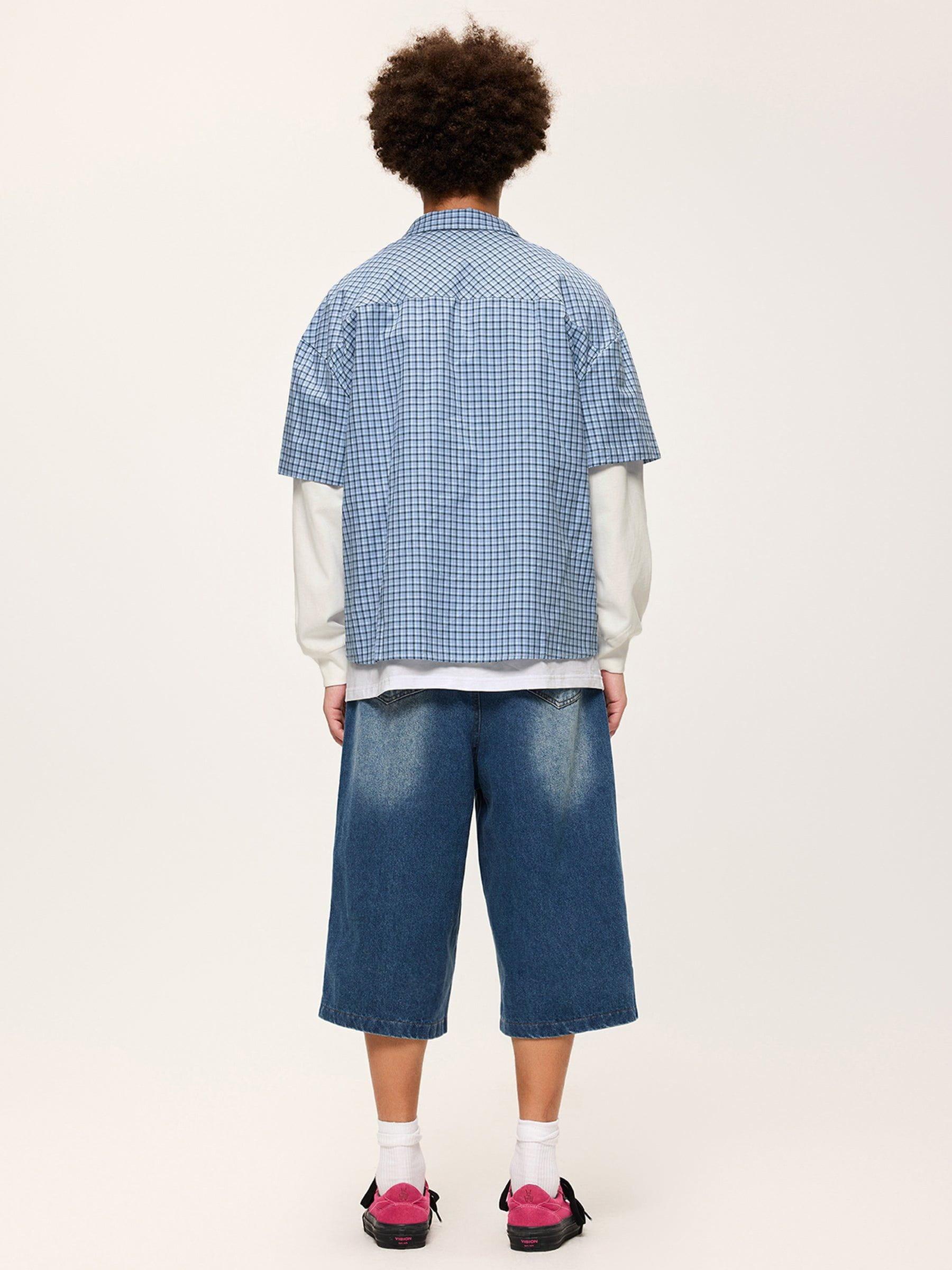 Aelfric Eden Plaid Layered Long Sleeve Shirt Product Image