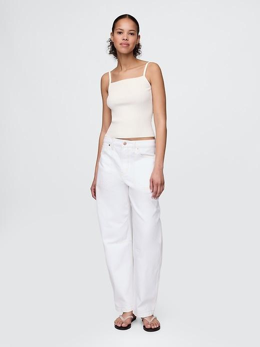 Cropped Rib Sweater Tank Top Product Image