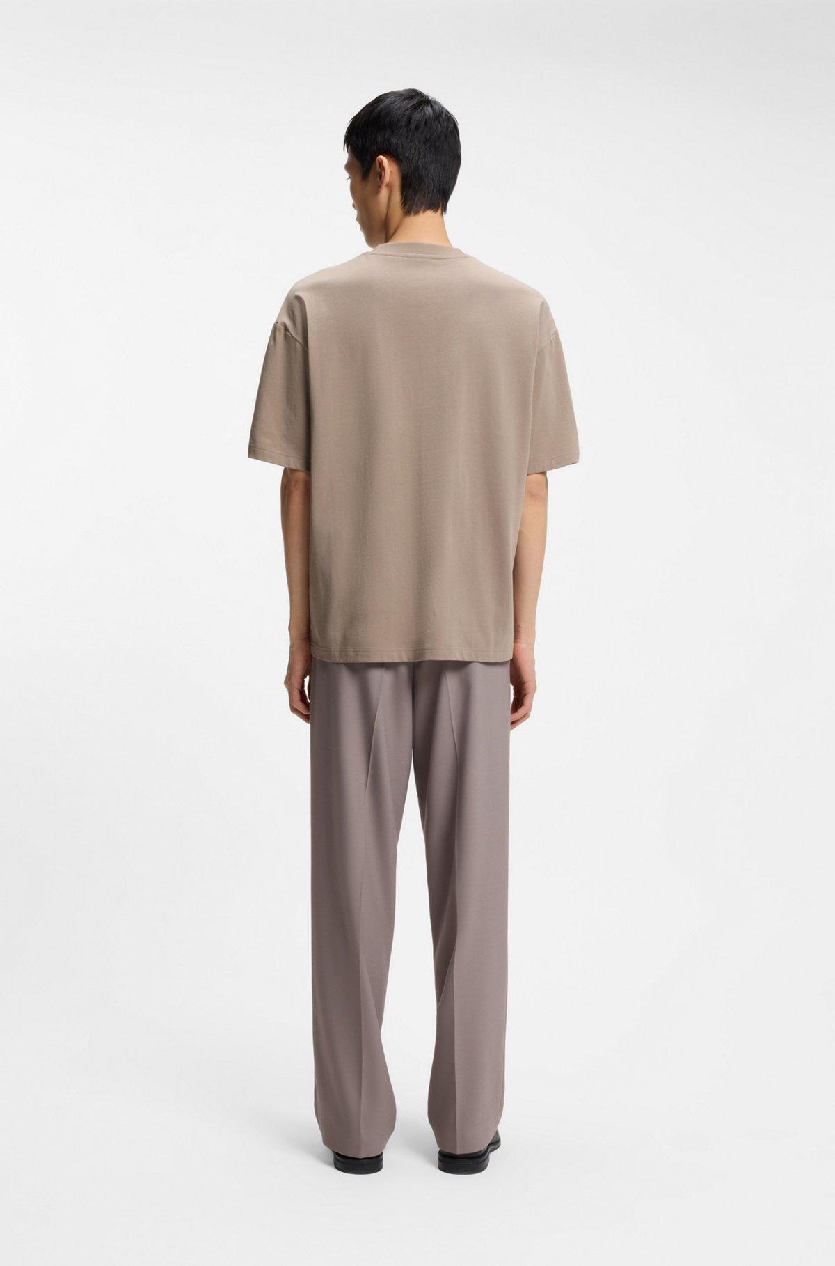 Cotton-jersey T-shirt with reflective logo Product Image