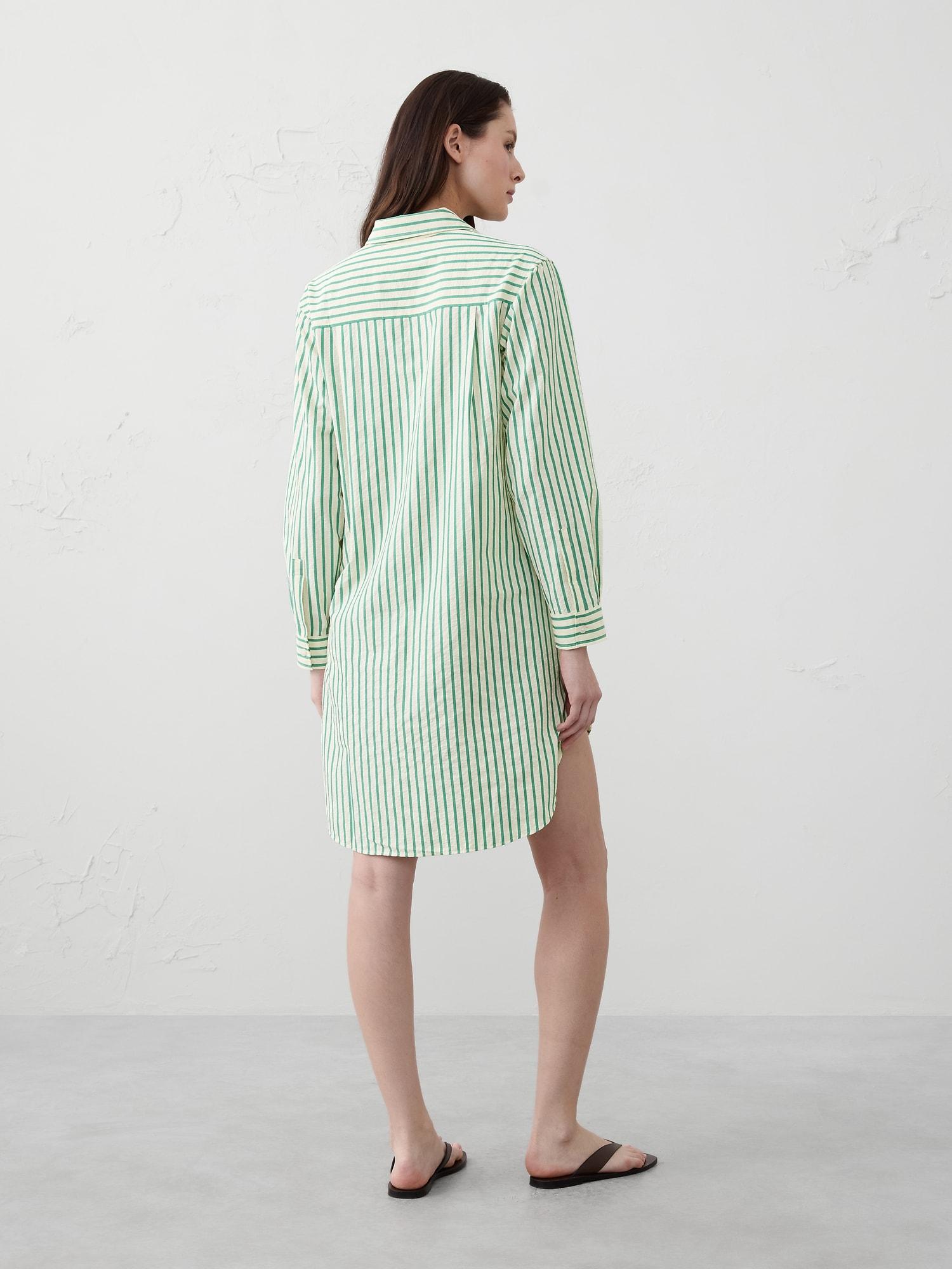 Seersucker Mini Shirtdress Product Image
