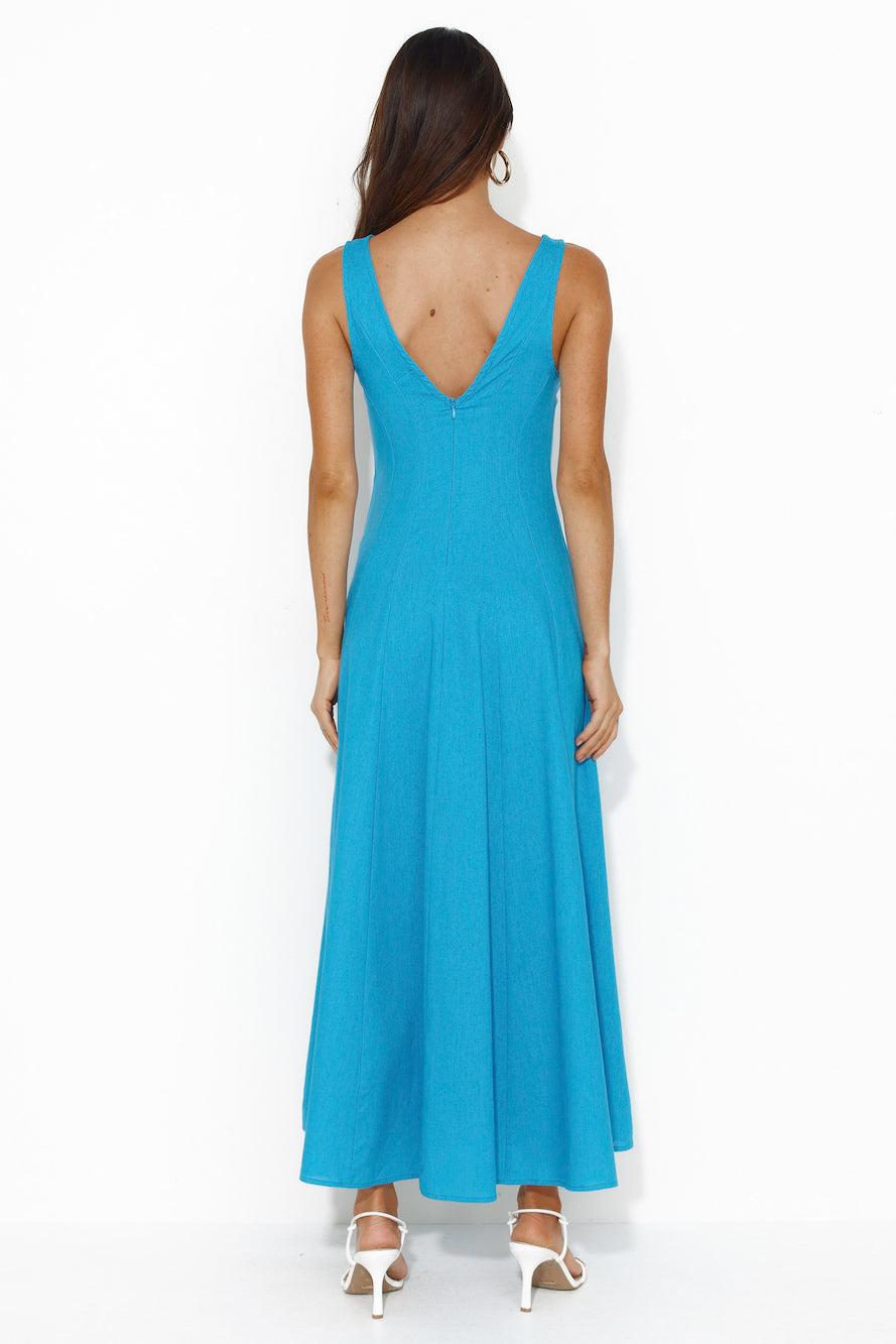 Dusk Soiree Midi Dress Blue Product Image