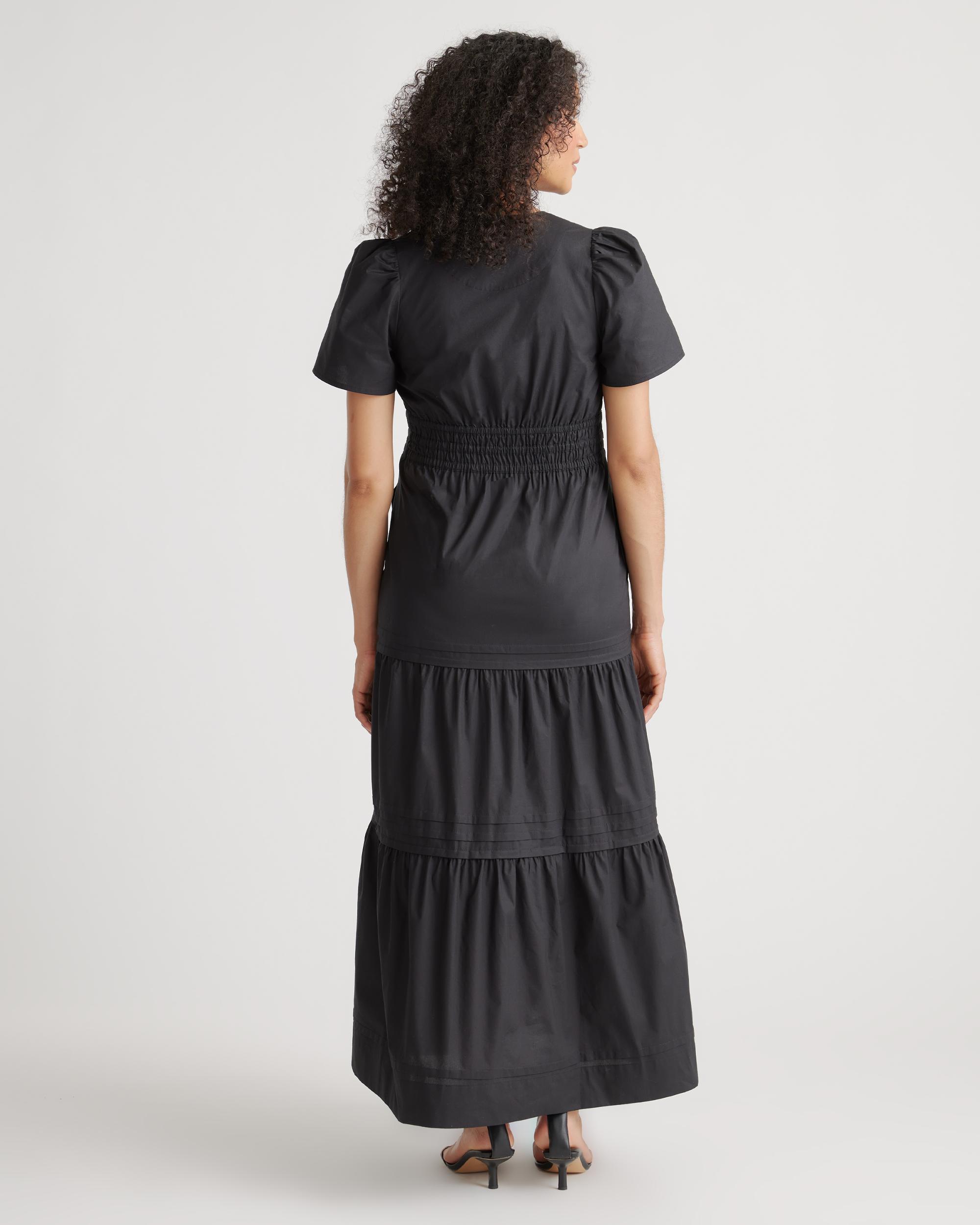 Quince | Women's Poplin Maternity Tiered Maxi Dress Organic Cotton Product Image