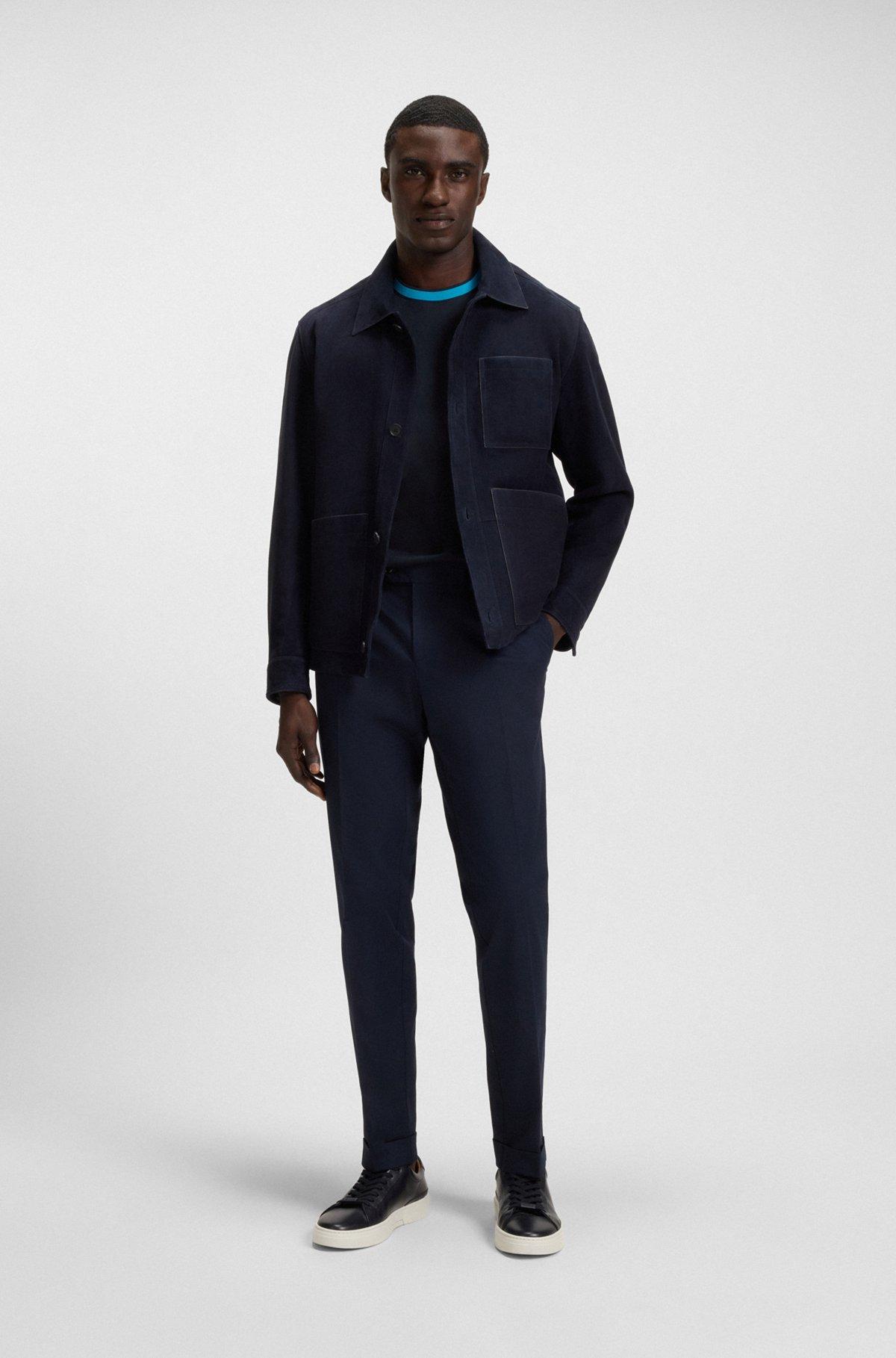 Mercerized-cotton T-shirt with two-tone monograms Product Image