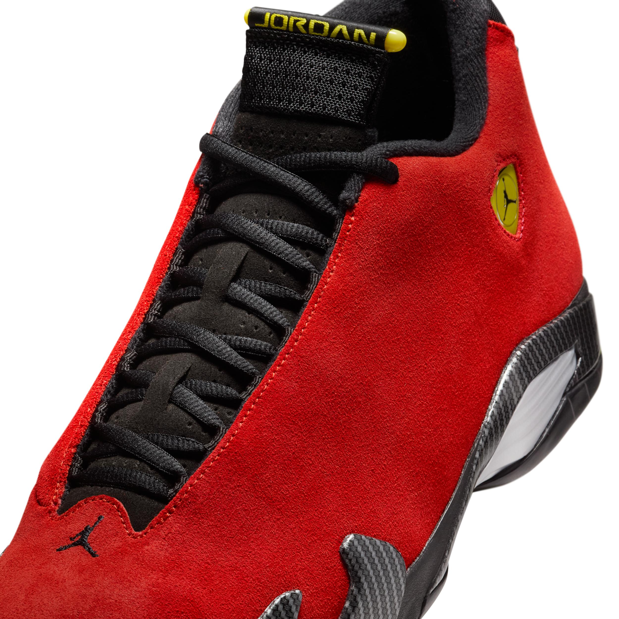Jordan Mens Air Retro 14 Basketball Shoes in Challenge Red/Vibrant Yellow/Anthracite Product Image