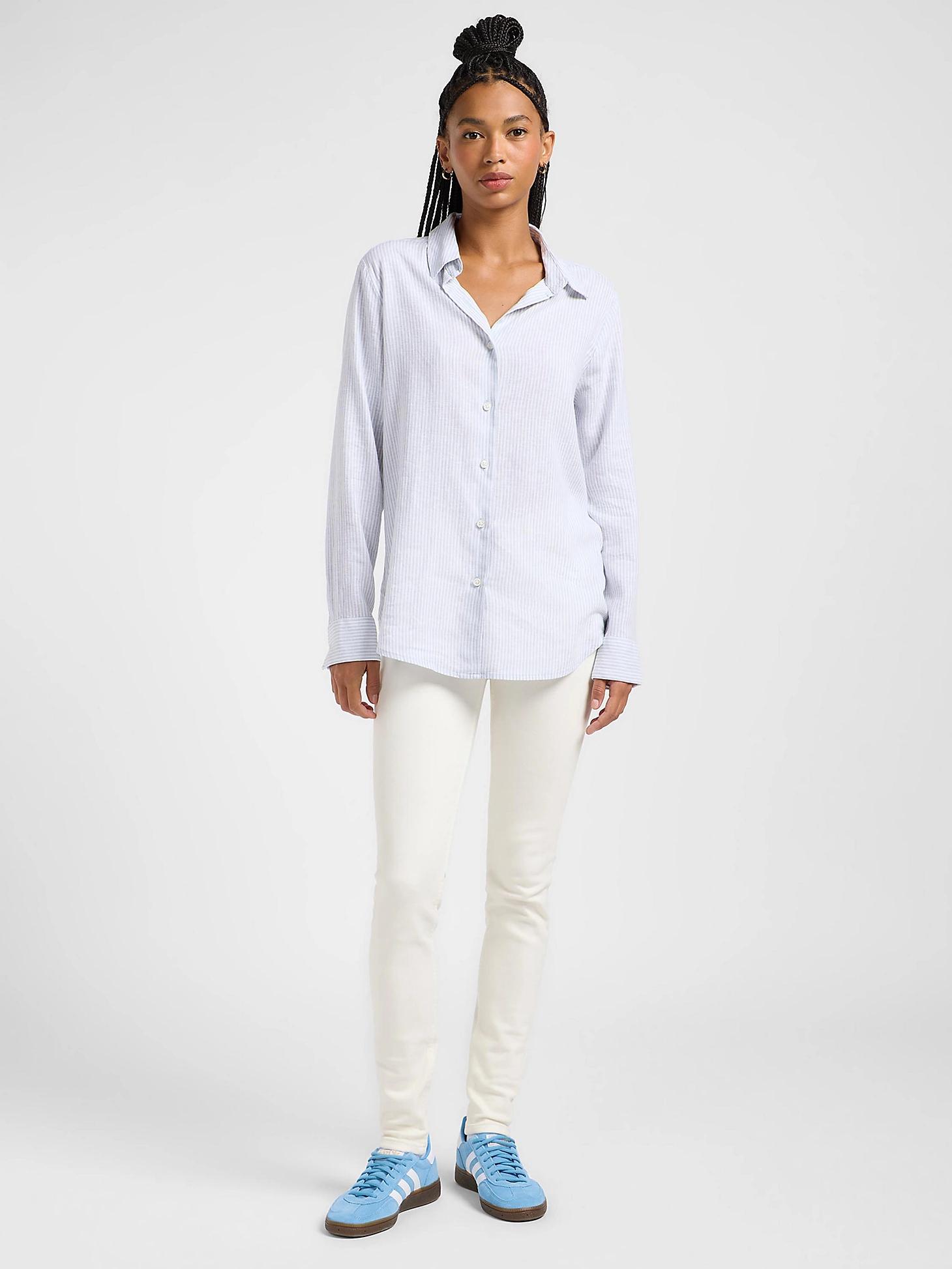 Women's Pinstripe Button Down Shirt | Women's Tops | Lee® Product Image