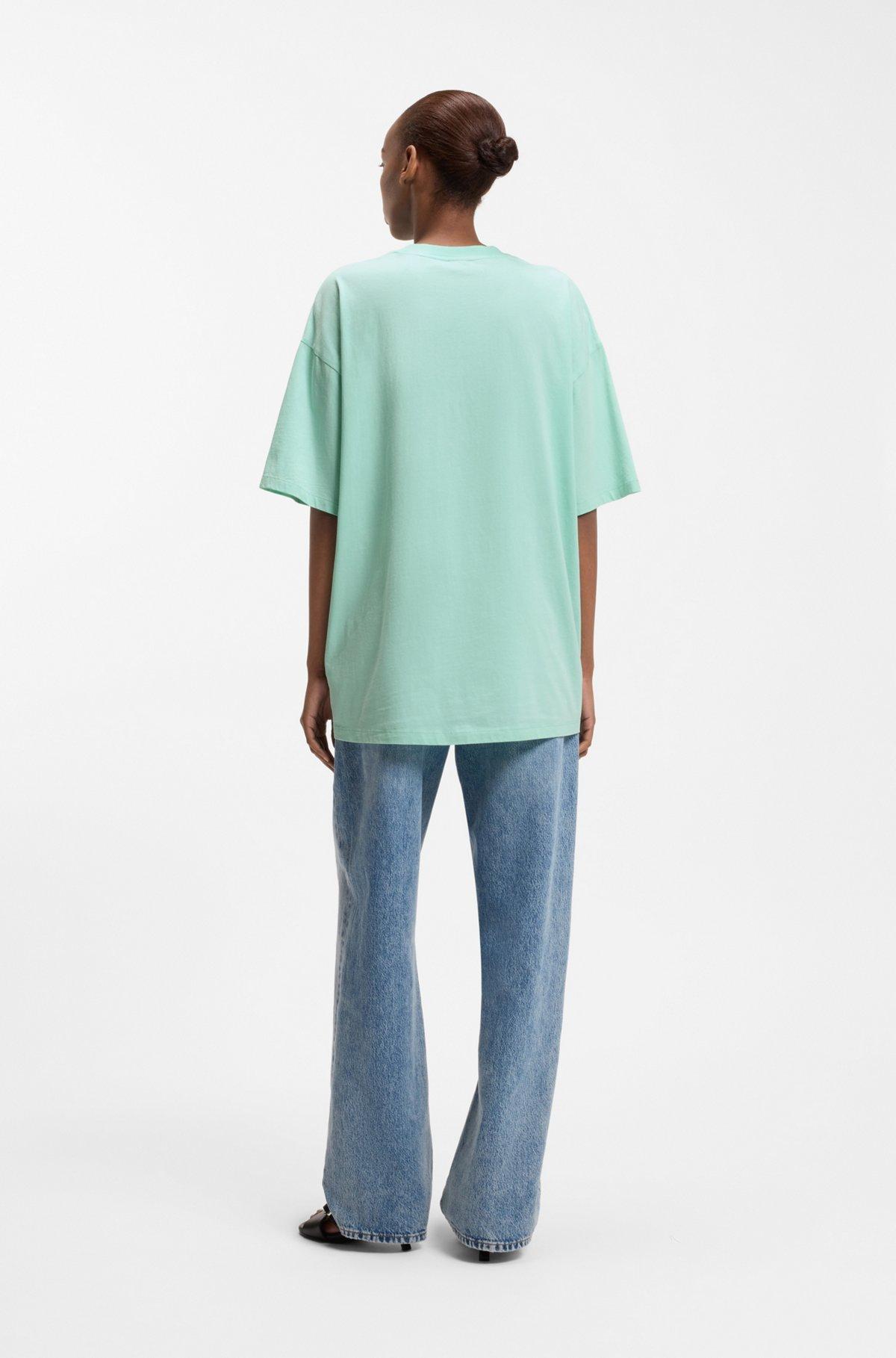 Cotton-jersey T-shirt with printed artwork Product Image