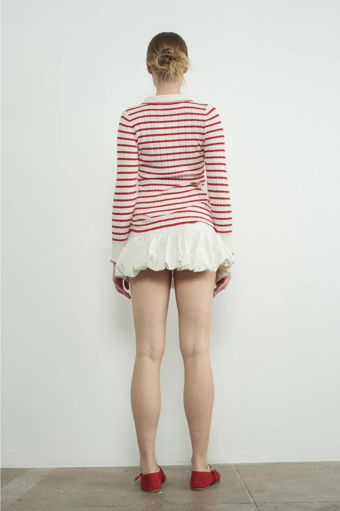 Stripe Collar Cardigan Product Image