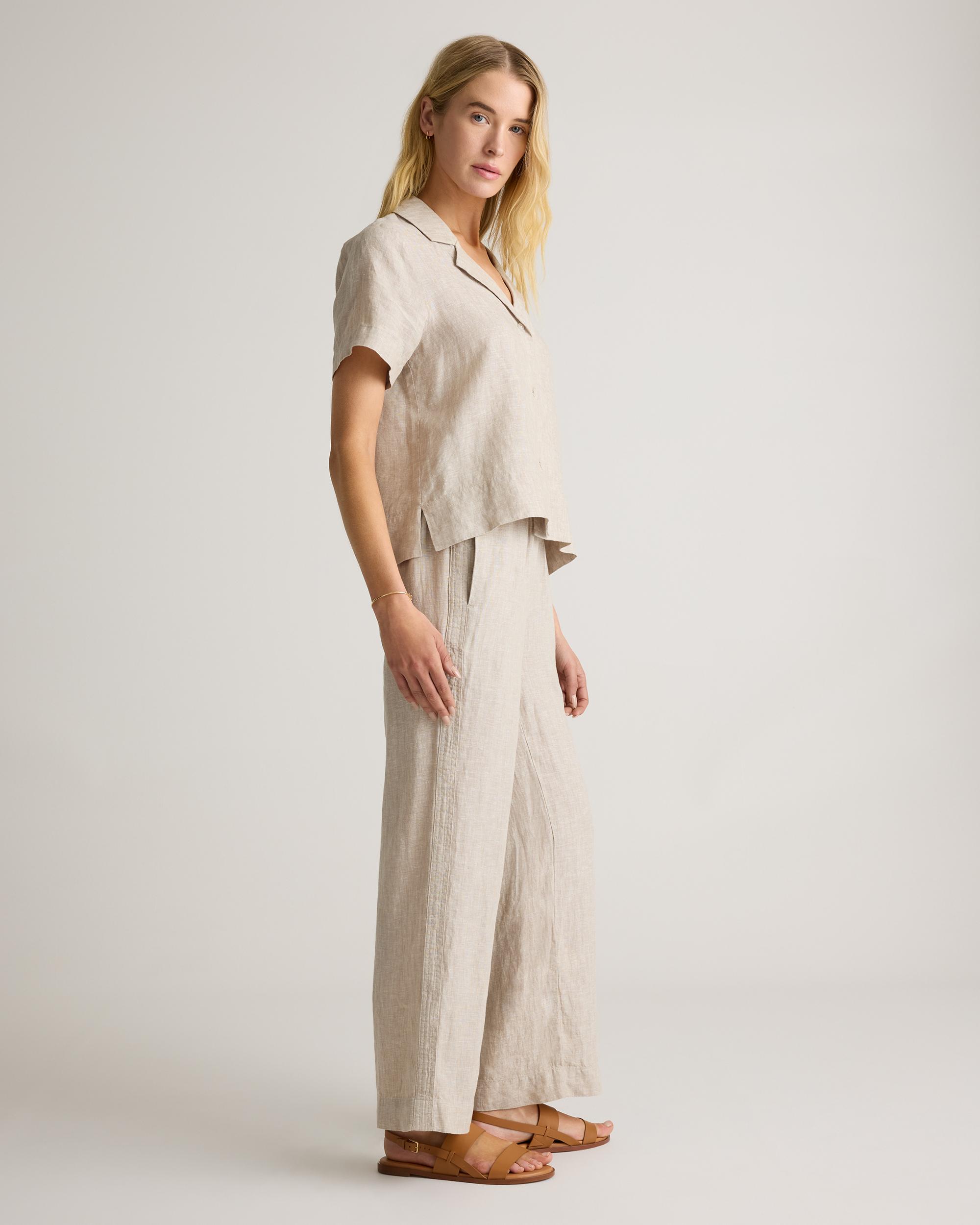 Quince | Women's 100% European Linen Wide Leg Pants Product Image