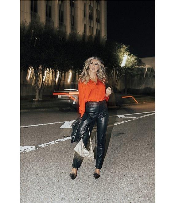 Cloth & Stone Coated Straight Leg Coordinating Ankle Pants Product Image