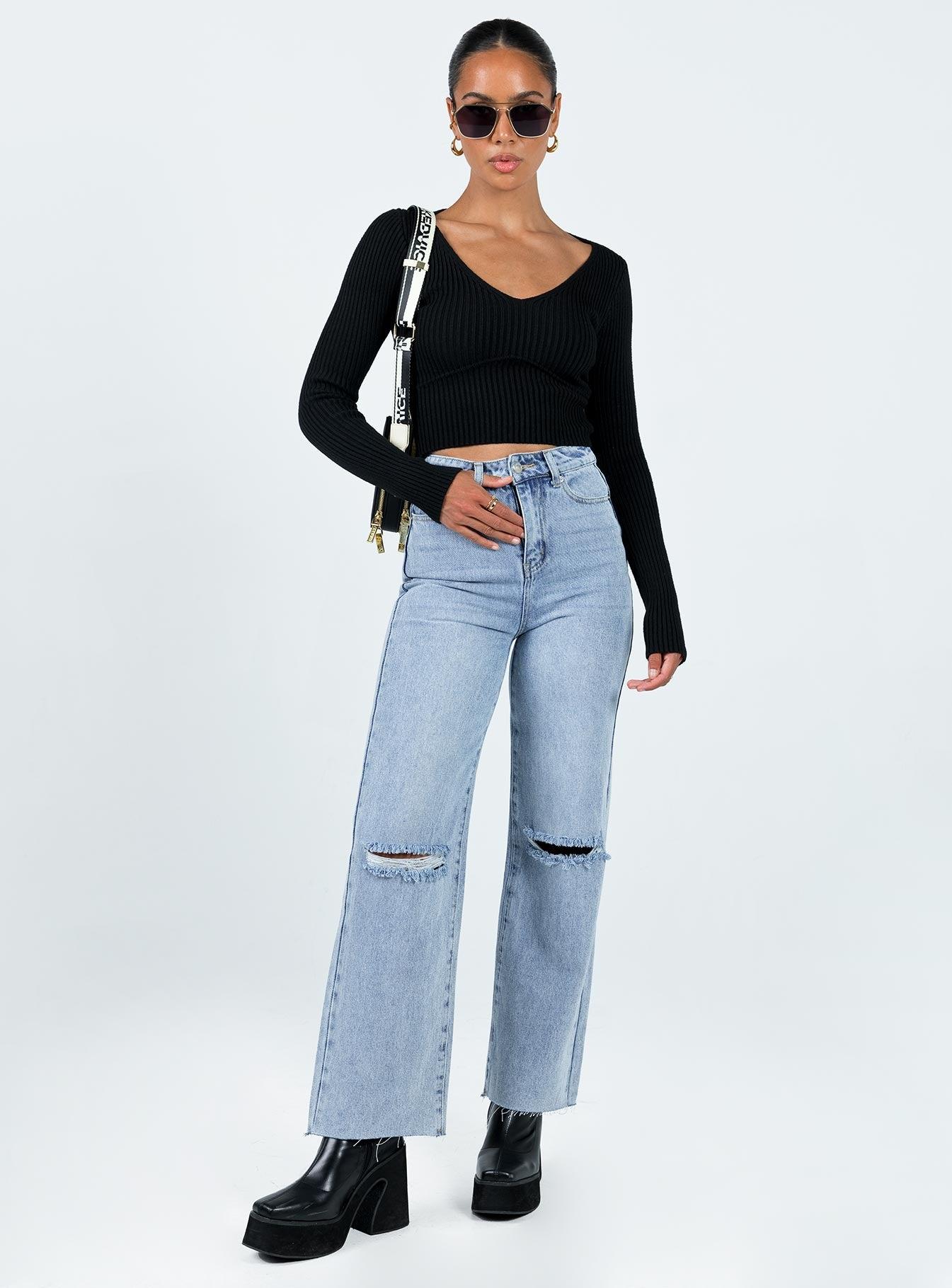 Meier Long Sleeve Top Black Product Image