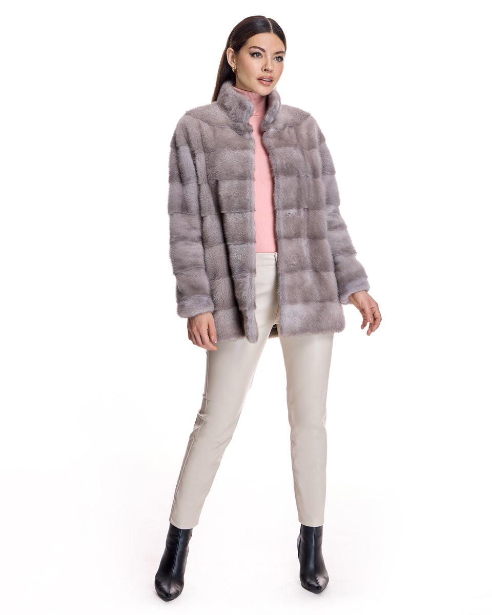 HORIZONTAL MINK JACKET Product Image