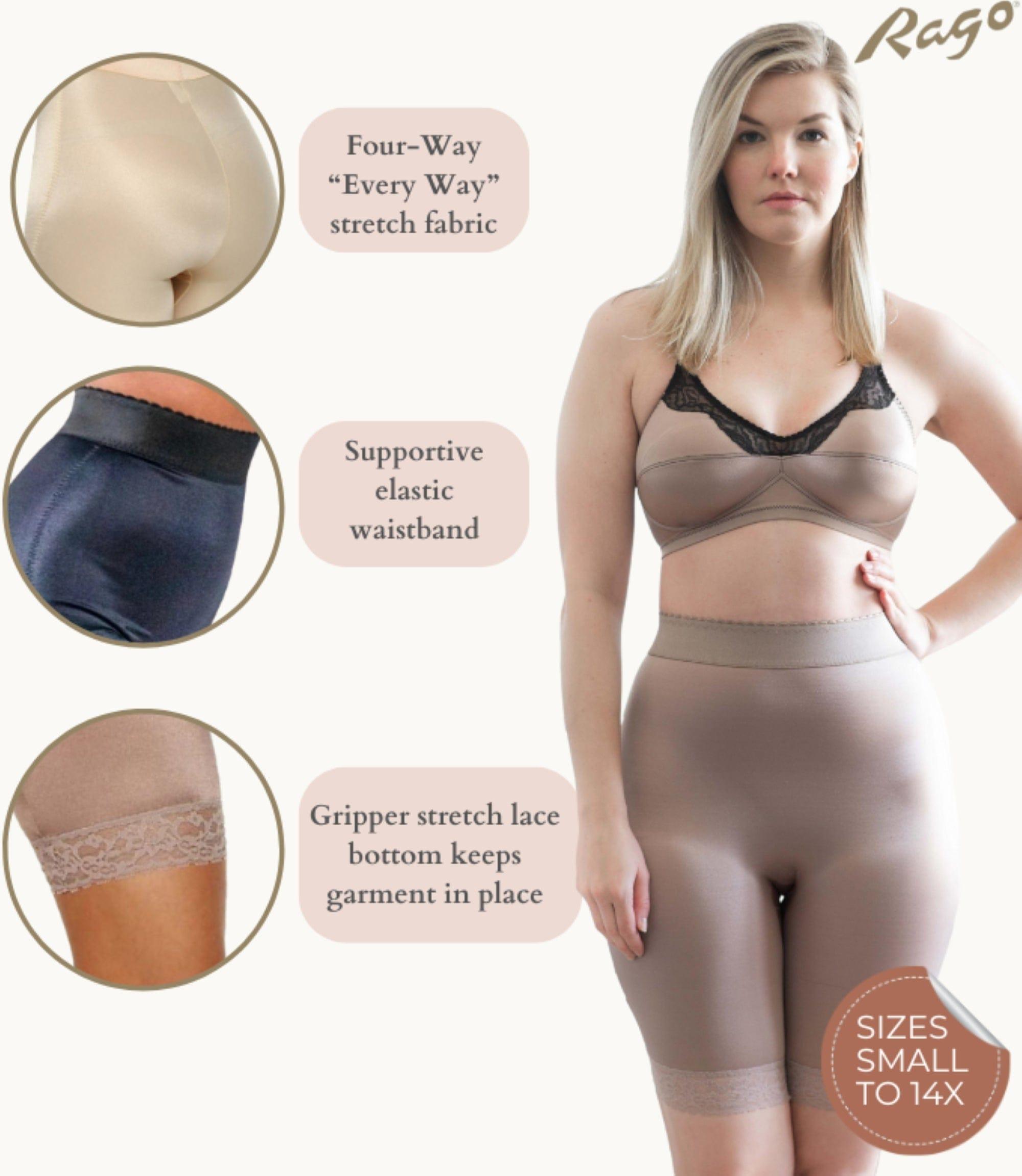 Style 518 | High Waist Light Shaping Bike Short | Satin 4-Way Stretch with Built-In Panty Product Image