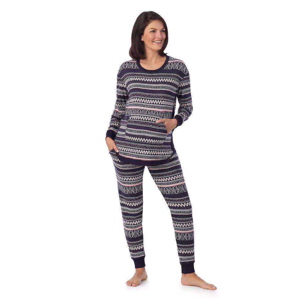 Maternity Cuddl Duds® Sweater Knit Crewneck Pajama Top & Pajama Bottoms Set, Women's, Size: XL-Mat, Grey Polar Bears Product Image