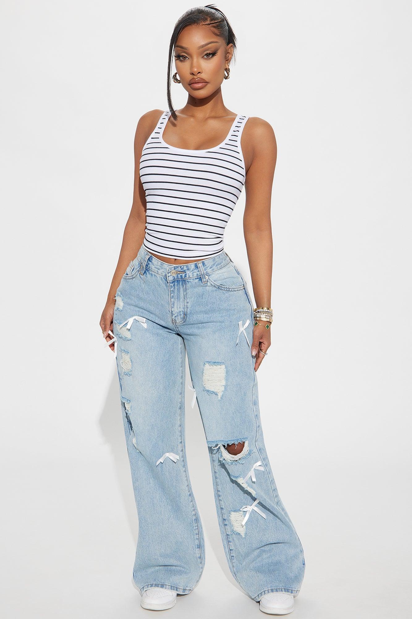 Miranda Tank Top - White/Black Product Image