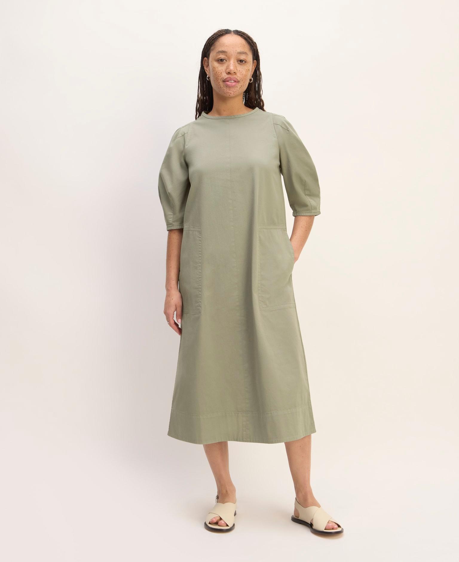 Womens Short-Sleeve Puff Midi Dress by Everlane Product Image