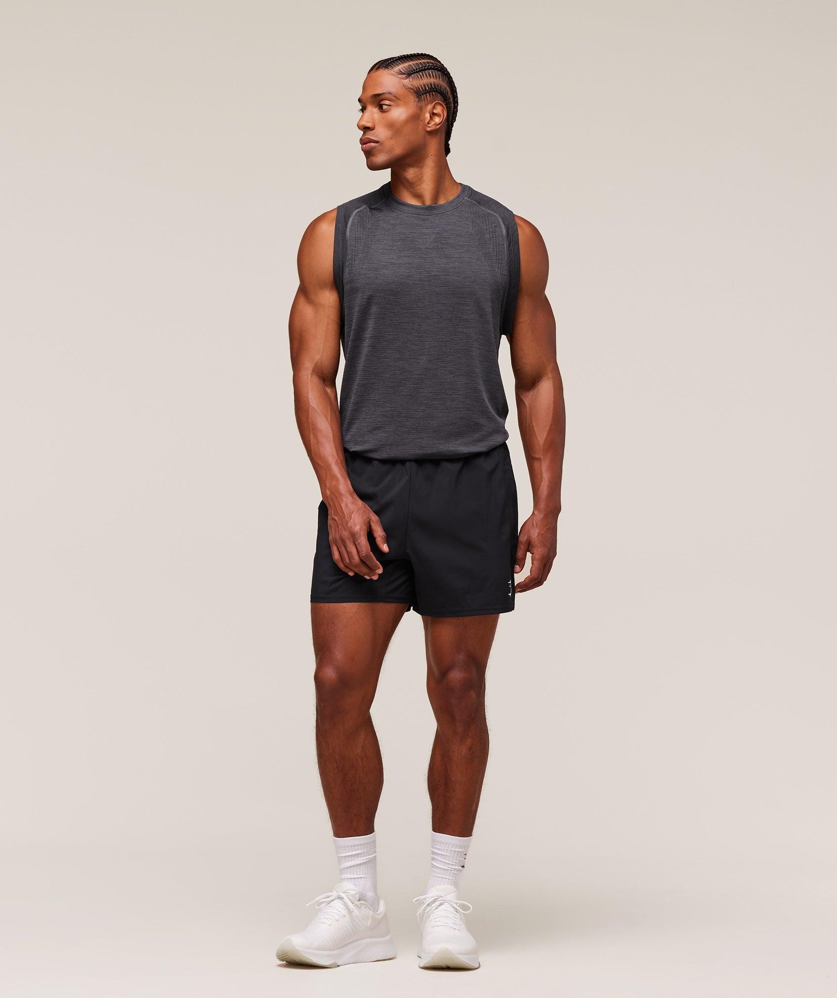 Gymshark Versatile Seamless Tank - Dark Grey/Black Male Product Image