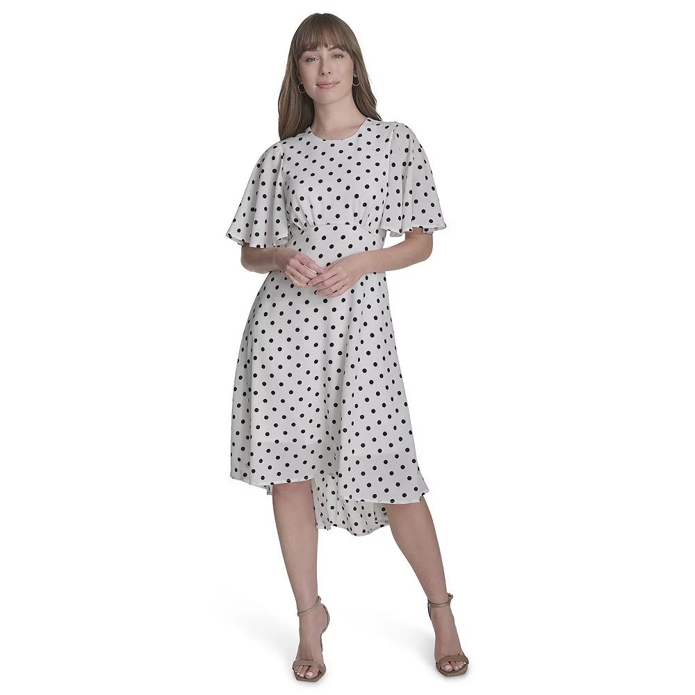 Women's La Nouvelle Renaissance Flutter Sleeve Dot Dress,  Product Image