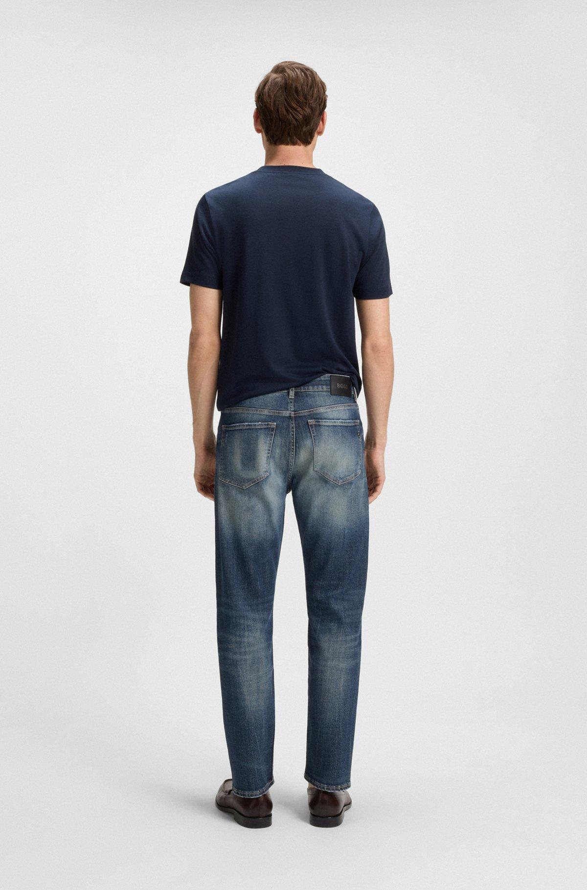 Blue jeans in stretch denim Product Image