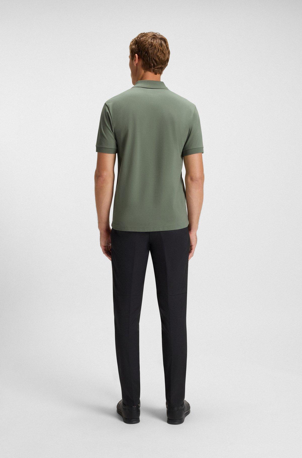 Paddy polo shirt with striped placket and logo Product Image