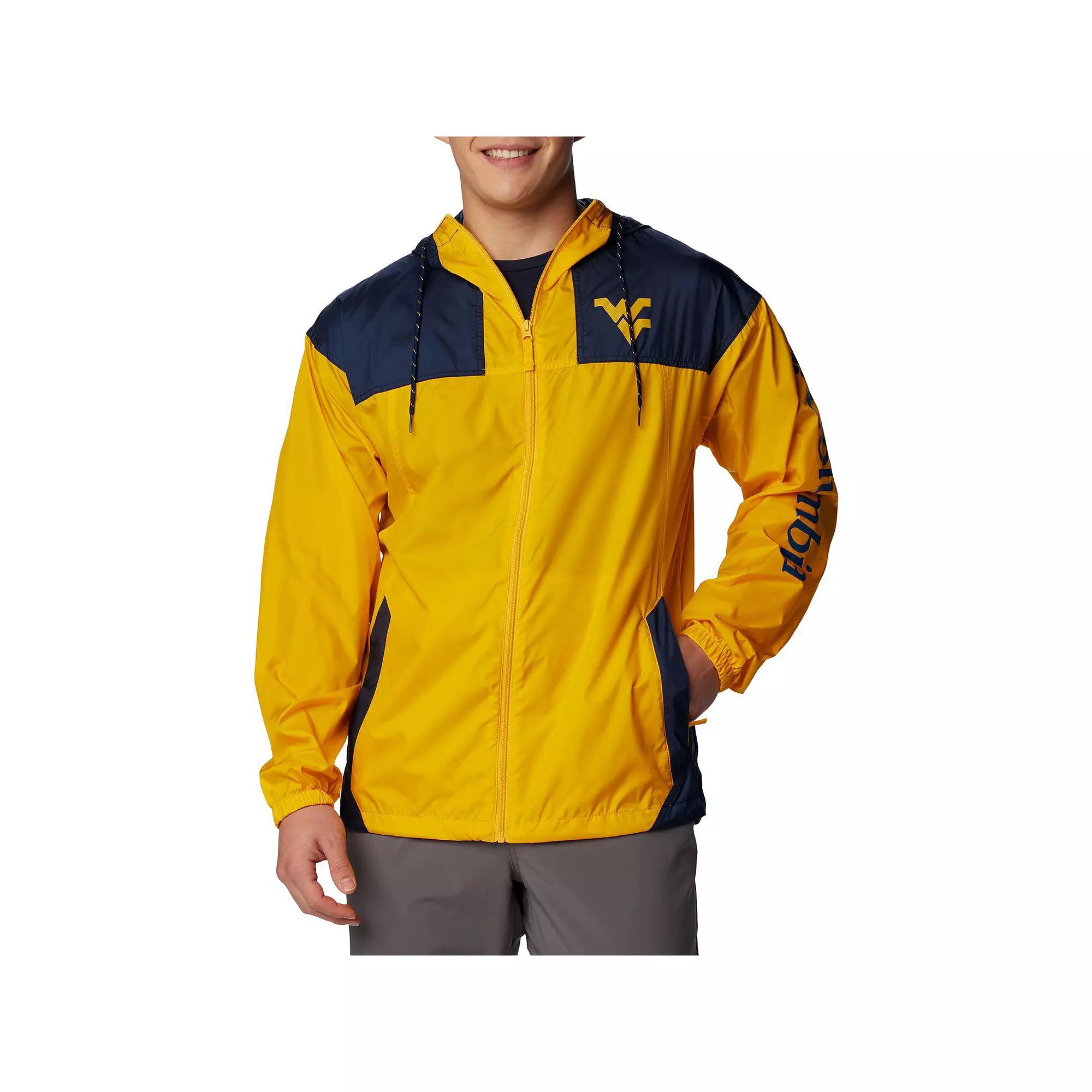 Men's Columbia Gold West Virginia Mountaineers Flash Challenger Omni-Shade Full-Zip Windbreaker Hoodie Jacket, Size: XL Product Image