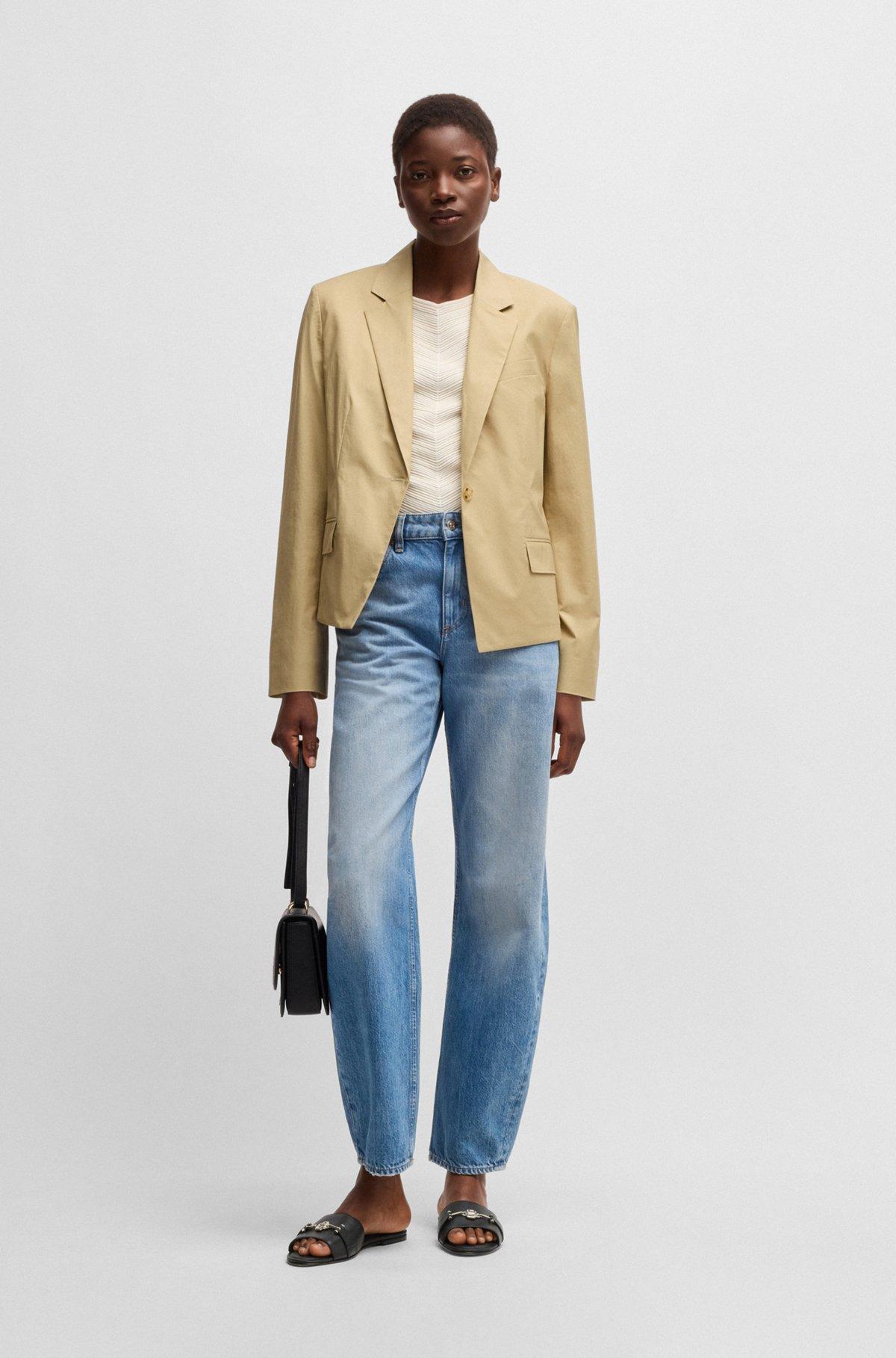 Leather slides with gold-tone Double B monogram Product Image