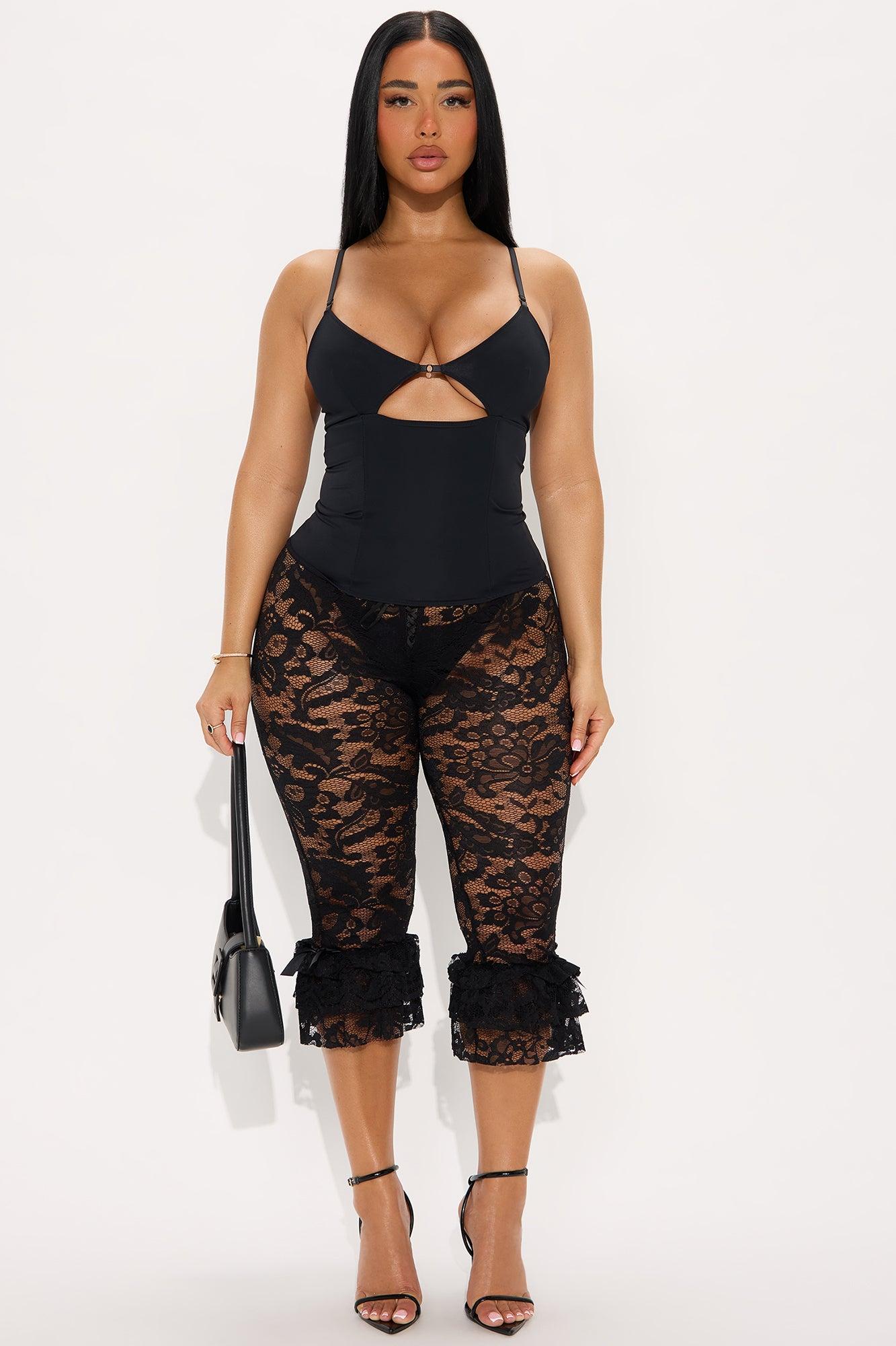 Roman Cut Out Corset Top - Black Product Image