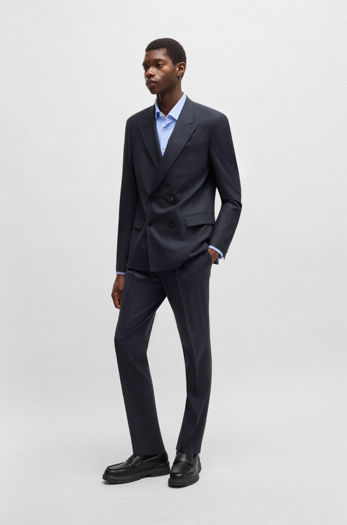 Slim-fit trousers in wool Product Image