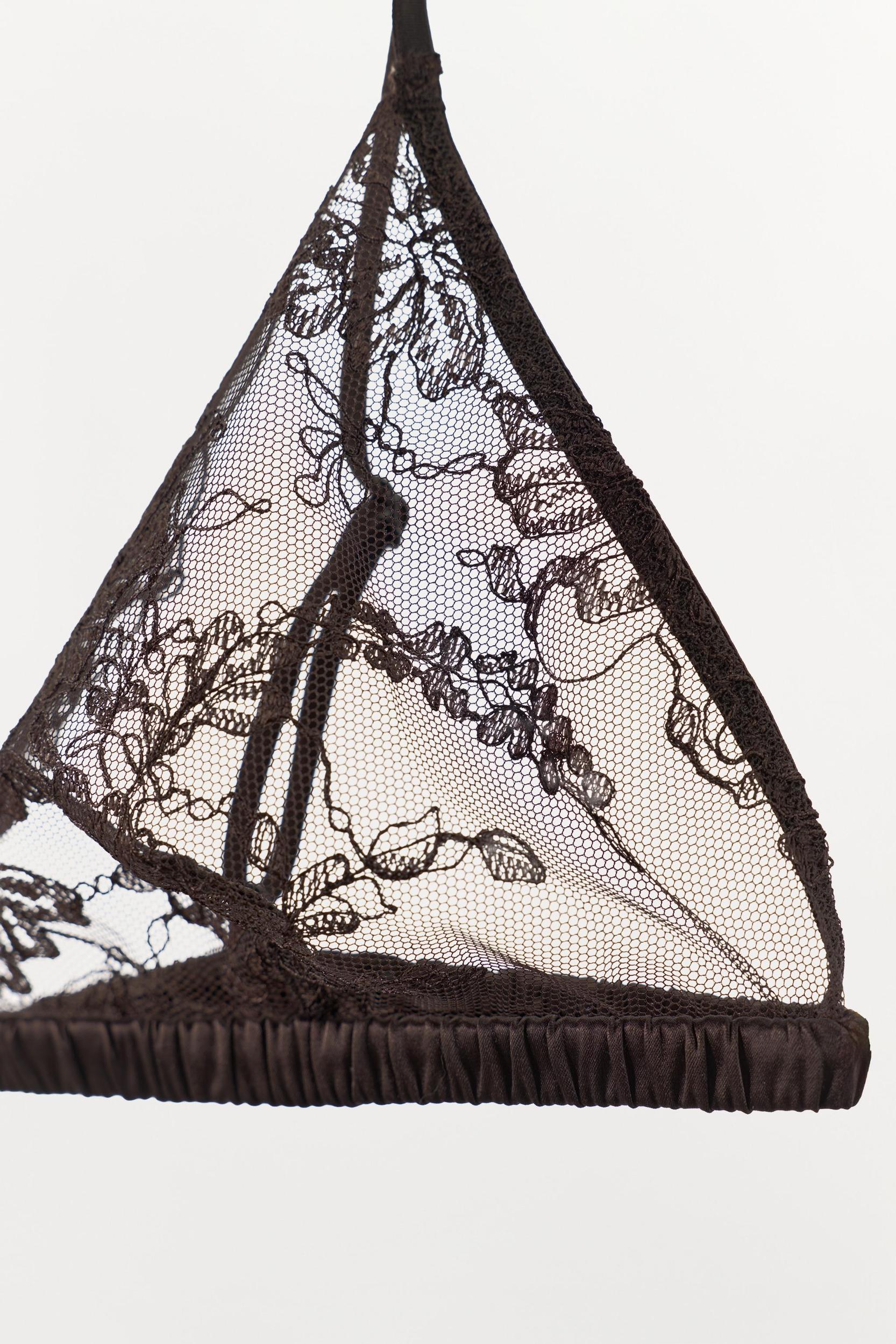 LACE TRIM TRIANGLE BRA Product Image