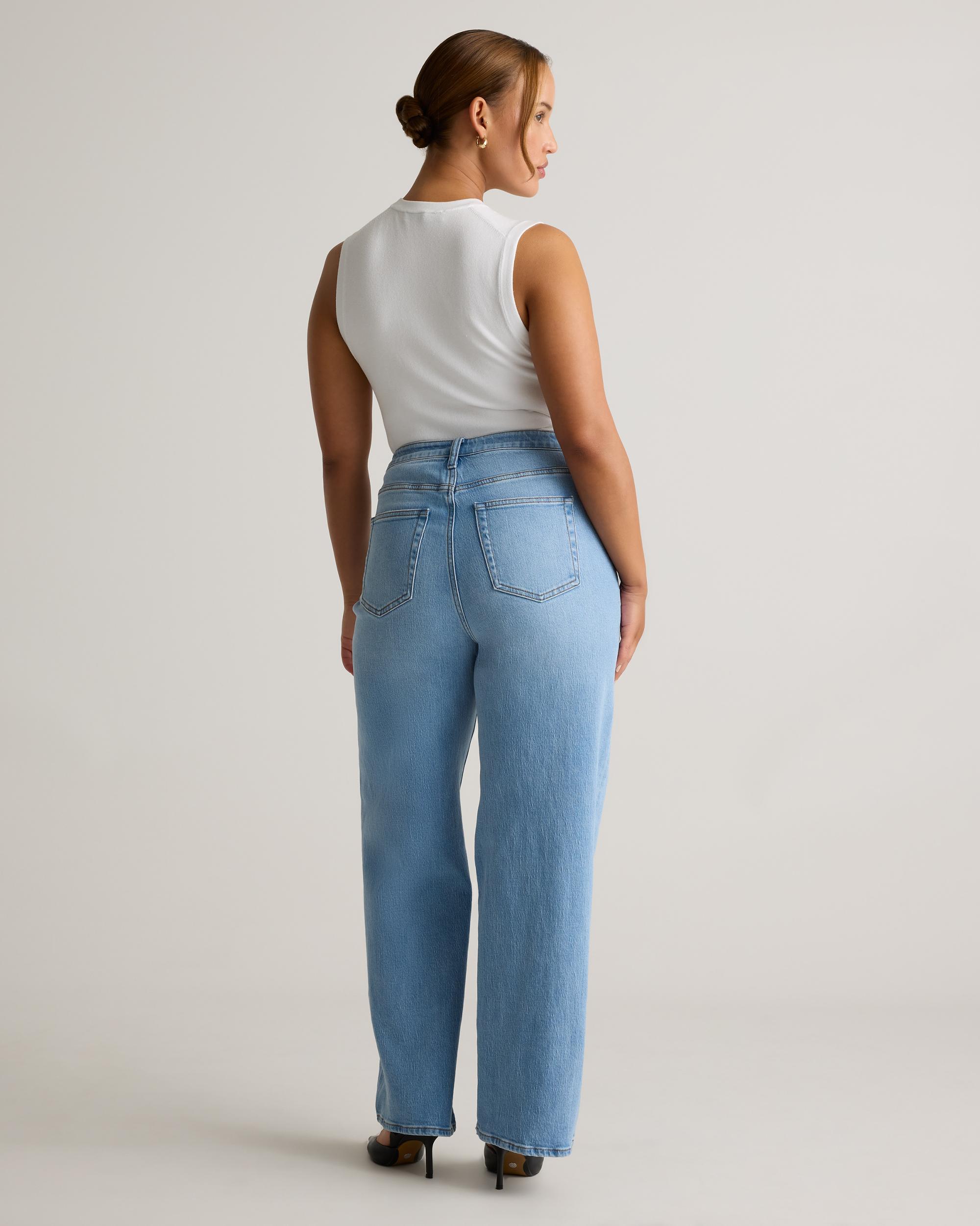 Quince | Women's Bella Stretch Relaxed Straight Jeans Organic Cotton Product Image
