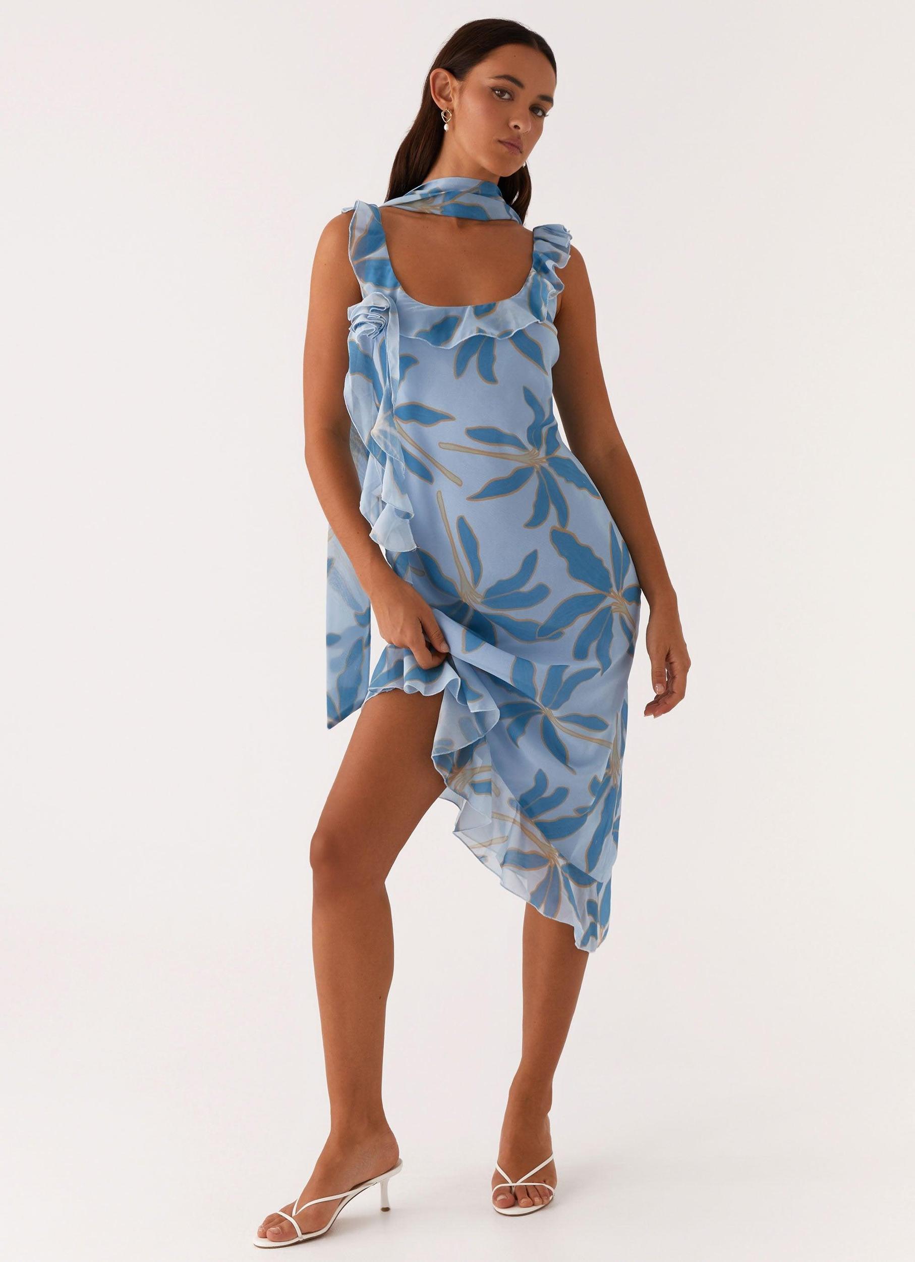 Fariday Midi Dress - Opulent Blue Product Image